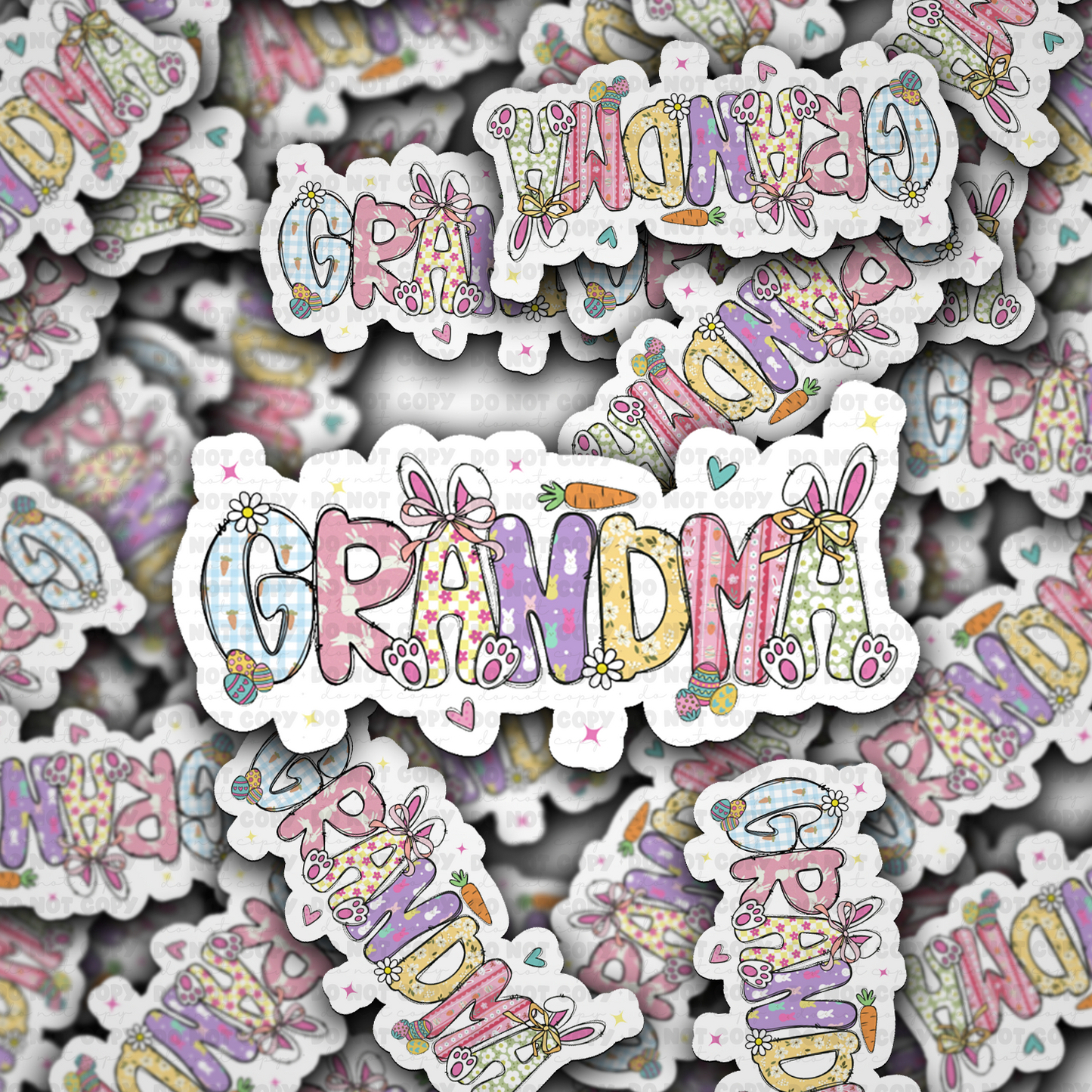 DS - 2606 Grandma Easter Die Cut sticker