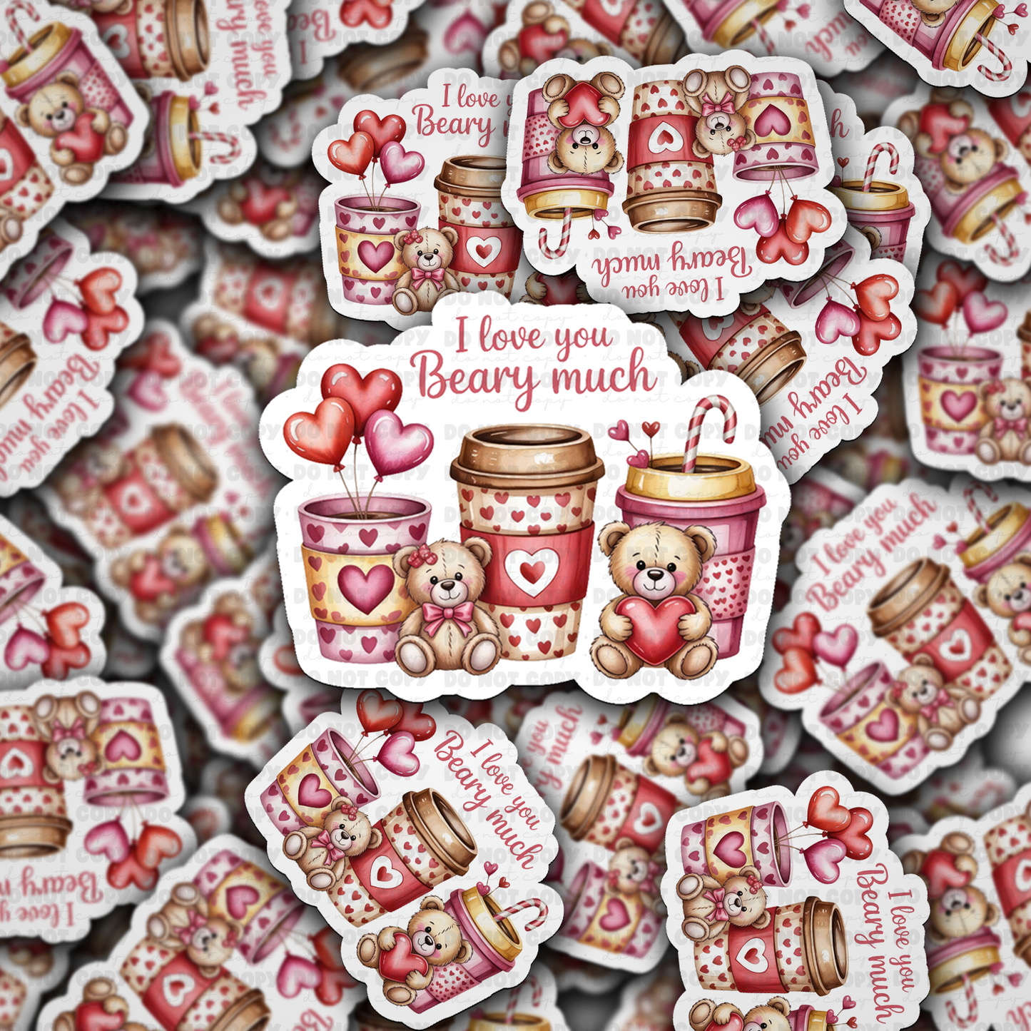 DS -2395 - I love you beary much Die Cut Sticker