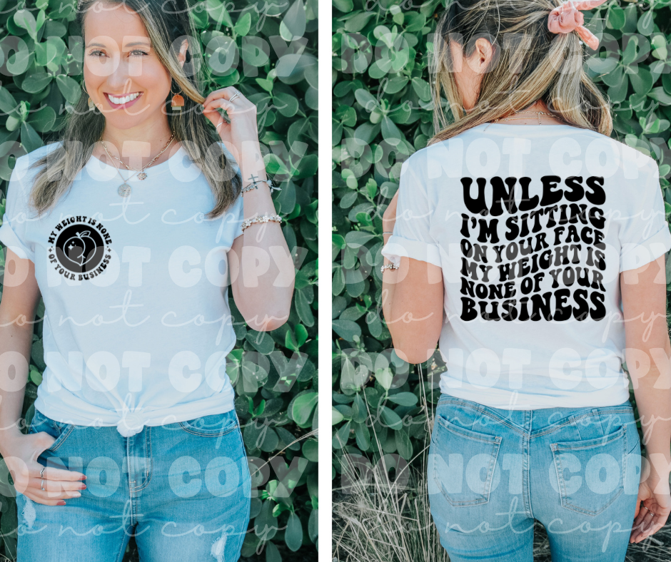 Unless I am sitting on your face front and back set *DREAM TRANSFER* DTF