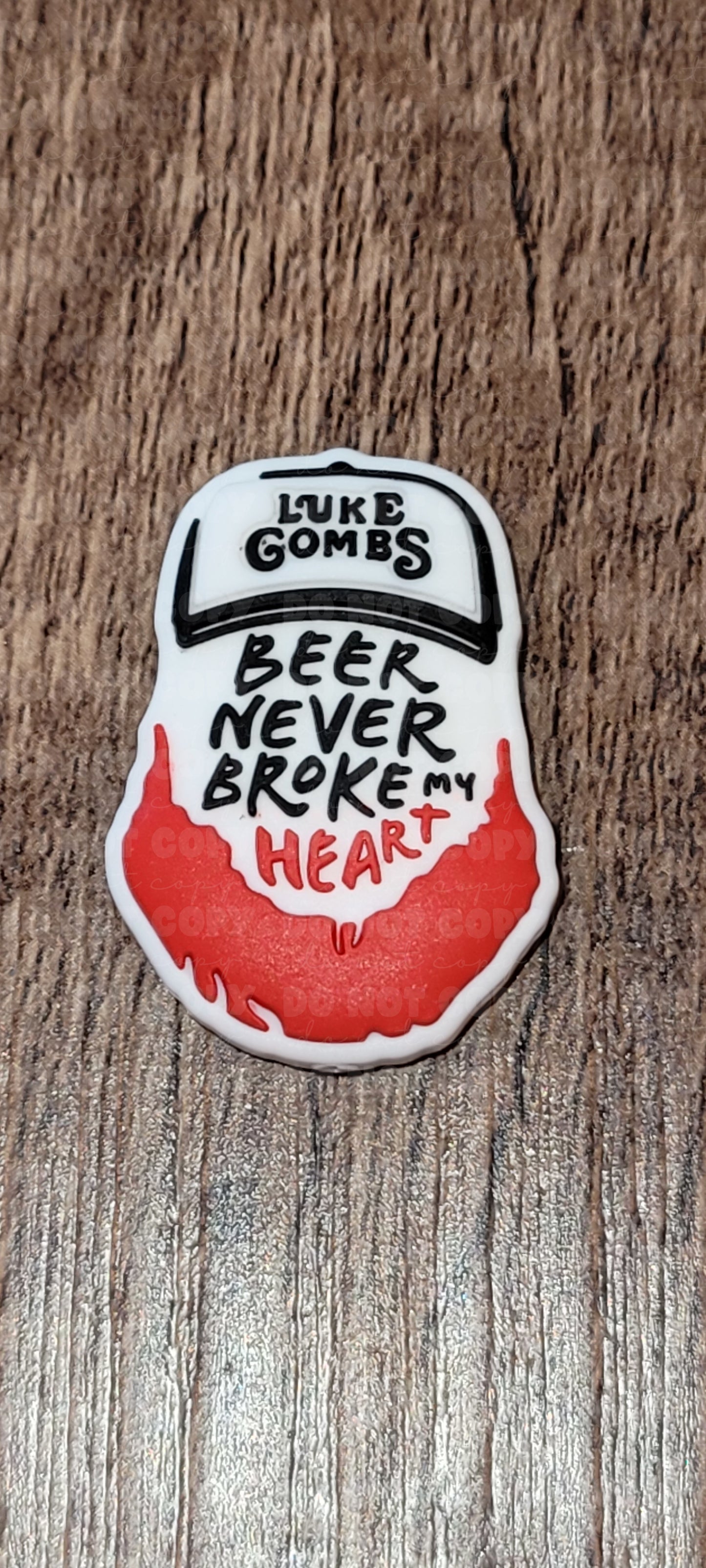032FB Beer never broke bearded man Focal Bead