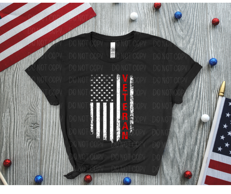 Patriotic Veteran Red Line *DREAM TRANSFER* DTF