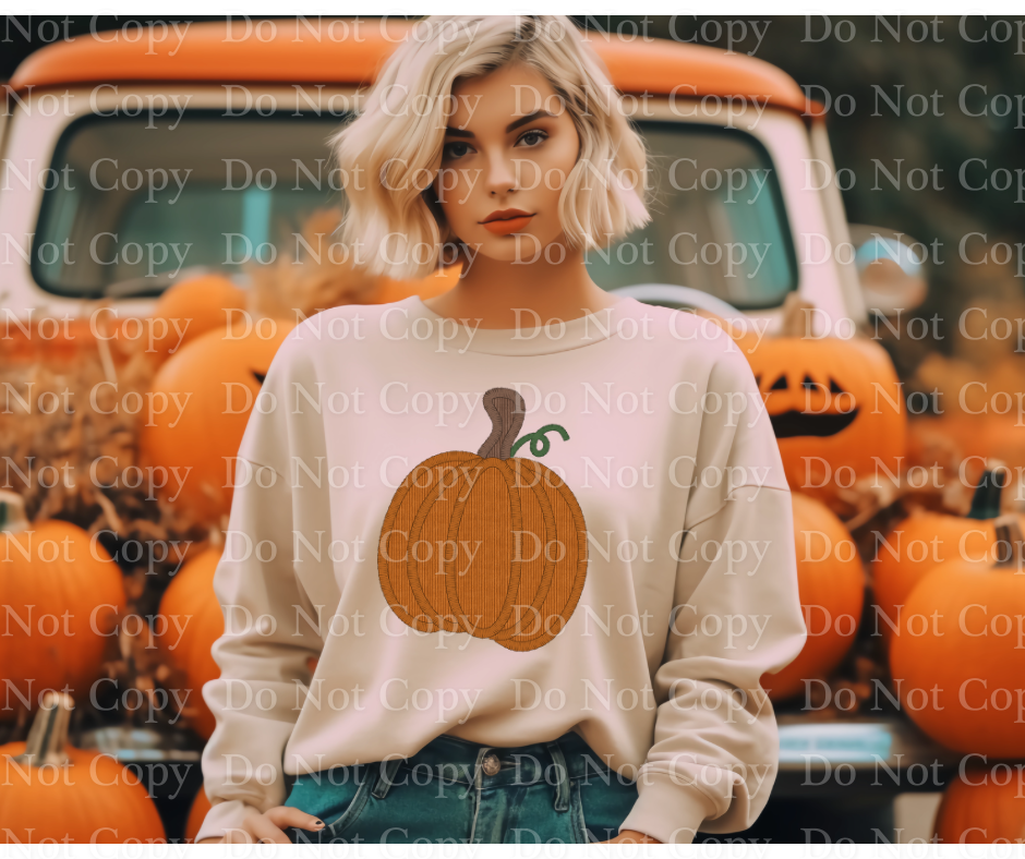 2764 Faux Embroidery Pumpkin *DREAM TRANSFER* DTF