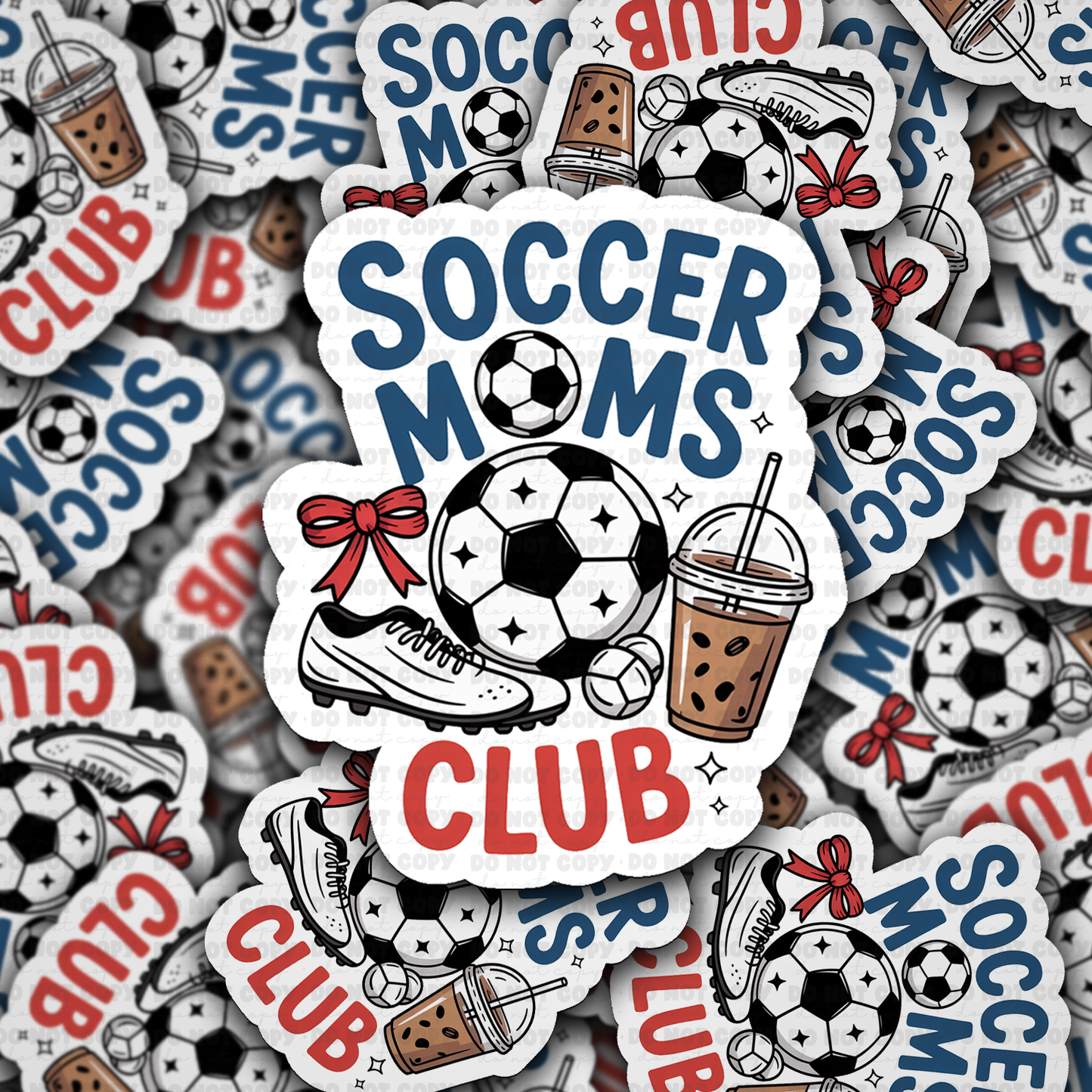 DS 2731 - Soccer Moms club Die Cut sticker