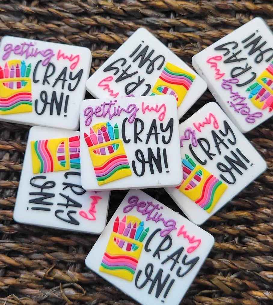 162 FB Getting my cray on school Focal Bead