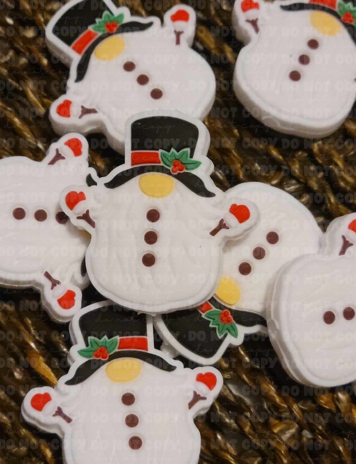 214 FB Christmas gnome snowman Focal Bead