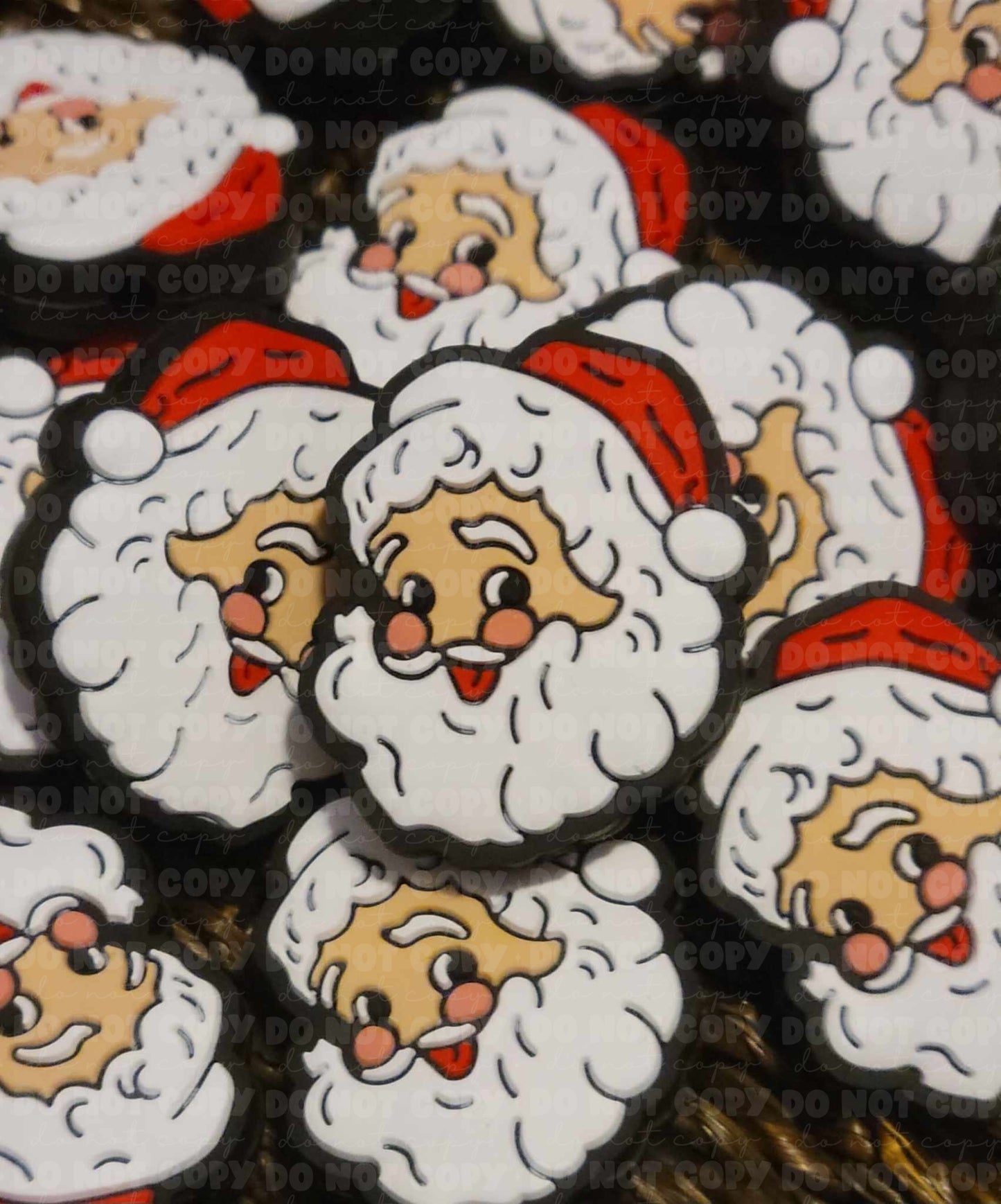 222 FB Christmas Santa Face Focal Bead