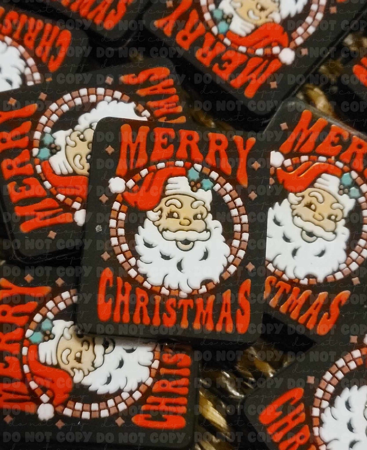 218 FB Merry Christmas Santa Focal Bead