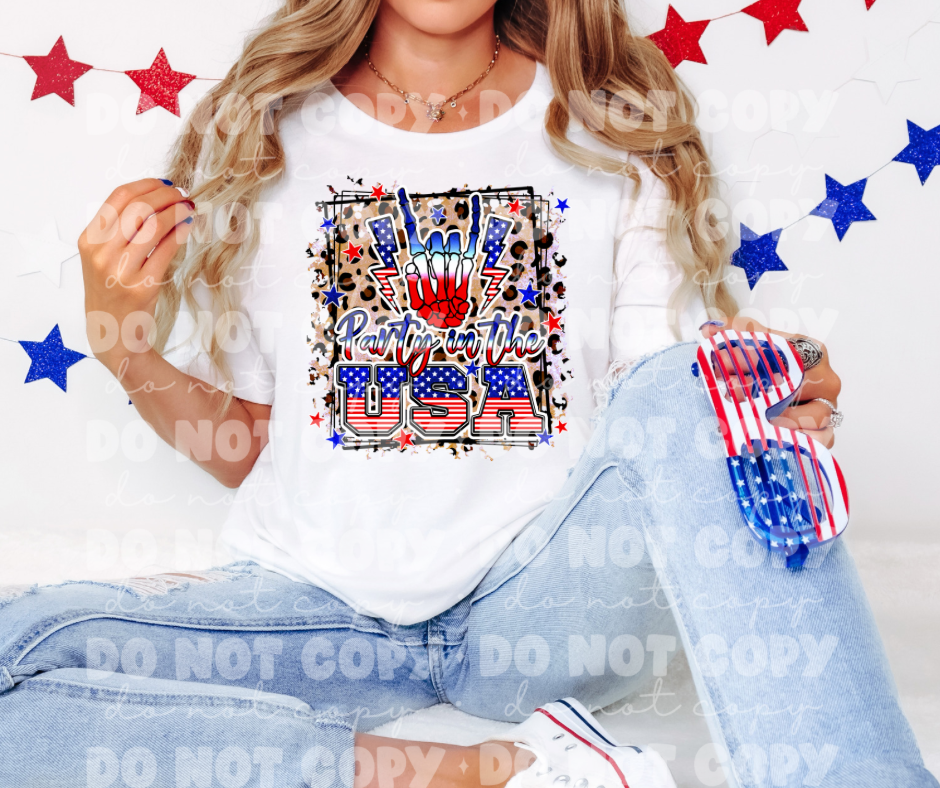 Party in the USA Leopard *DREAM TRANSFER* DTF