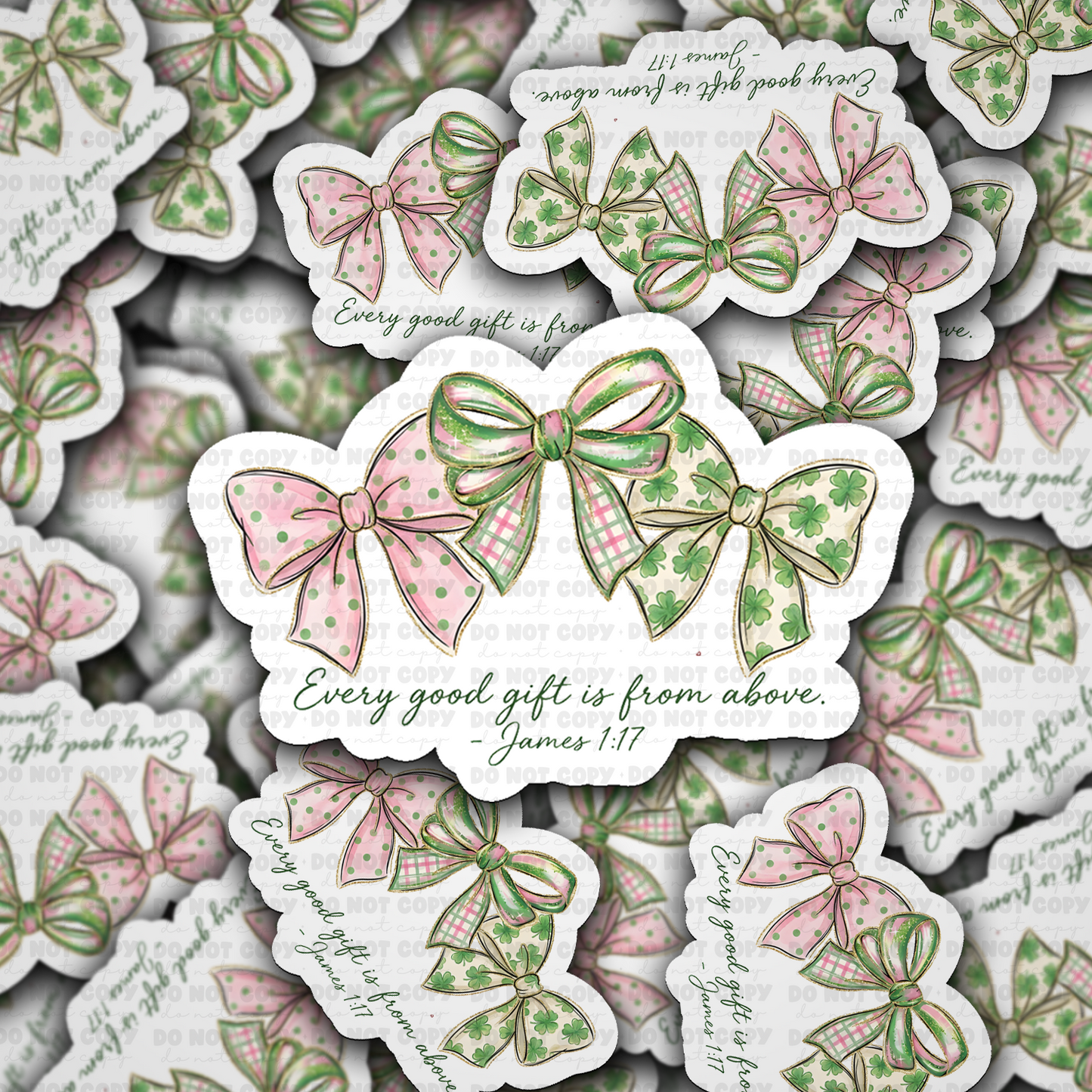 DS - 2607 Every good gift is from above Die Cut sticker