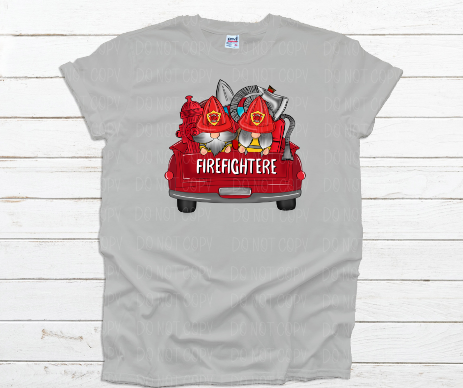 Gnome firefighter truck *DREAM TRANSFER* DTF