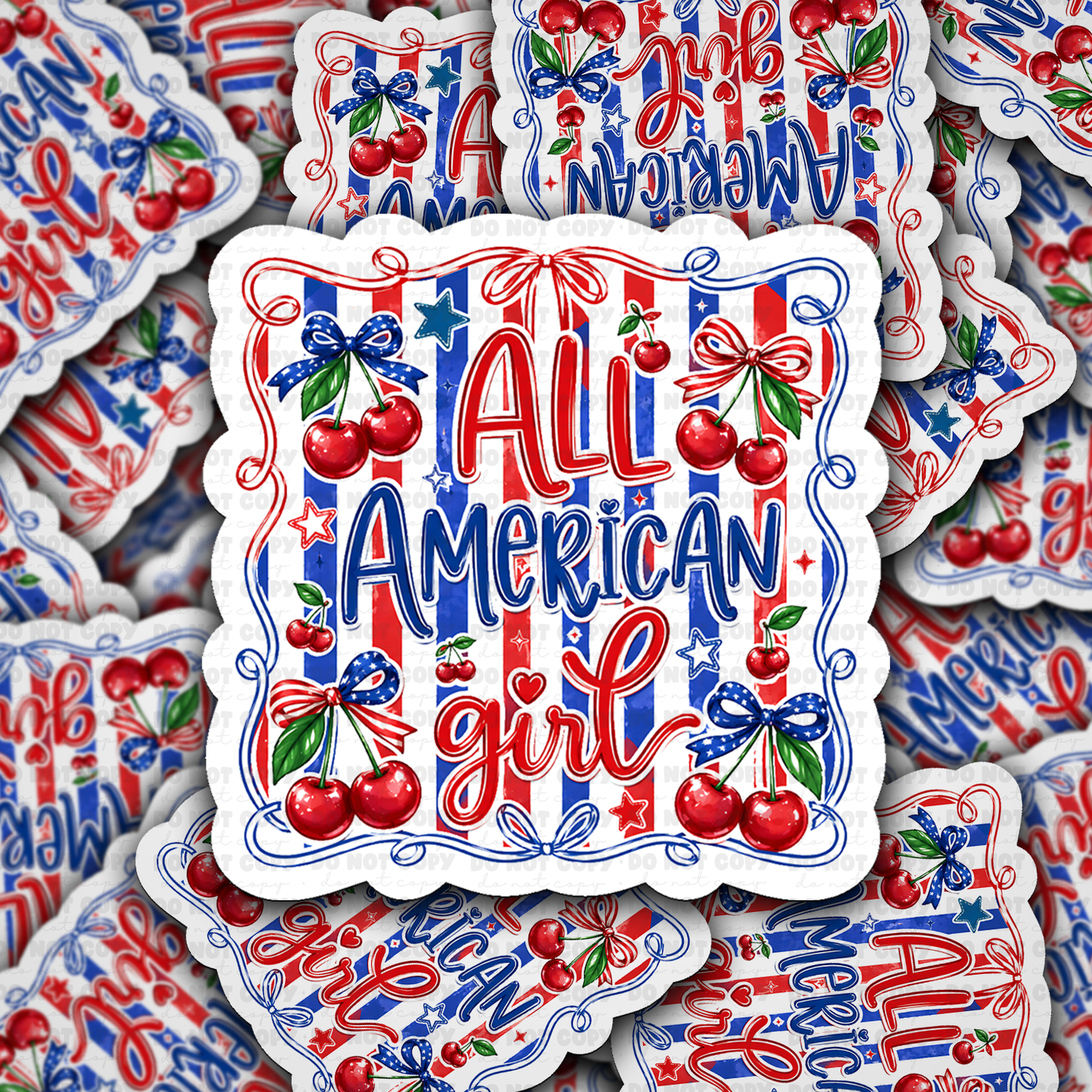 DS 3141 - All American Girl Die Cut sticker