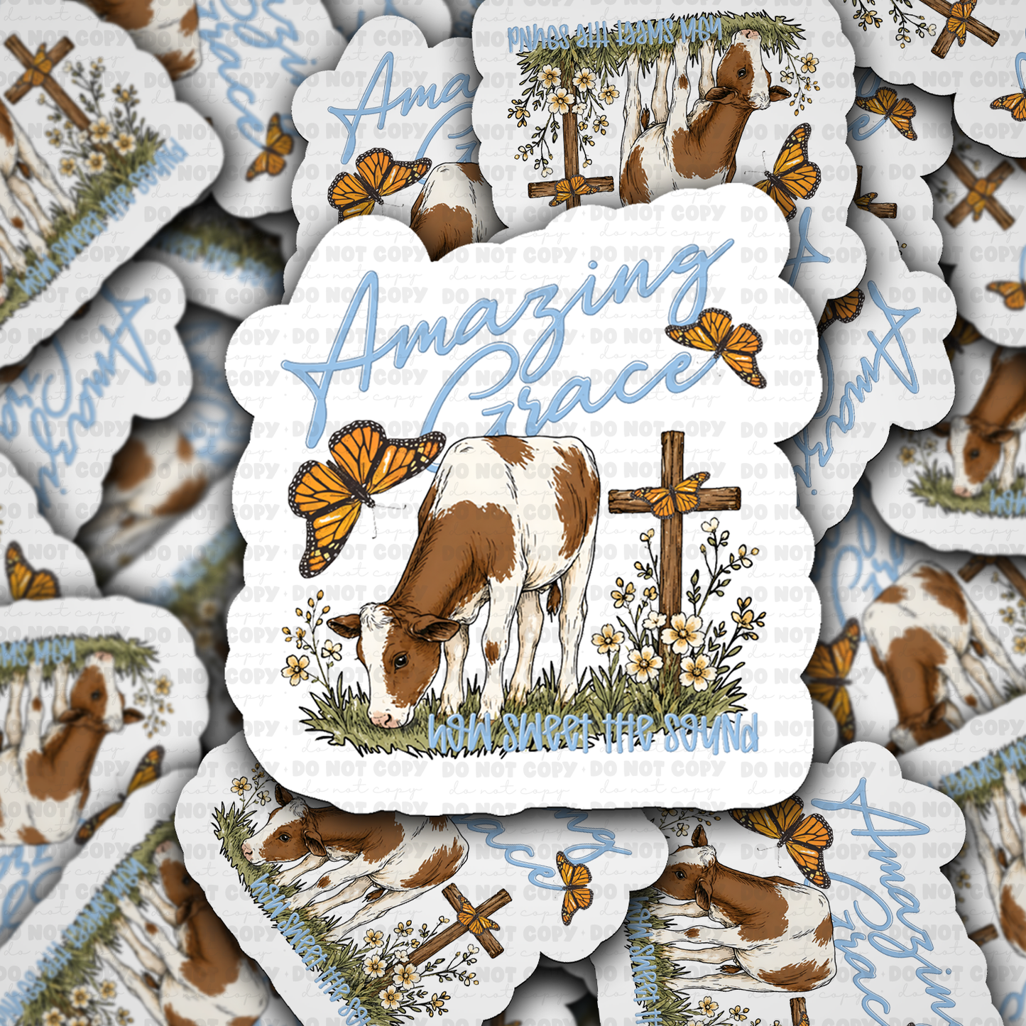 DS 3171 - Amazing Grace Die Cut sticker