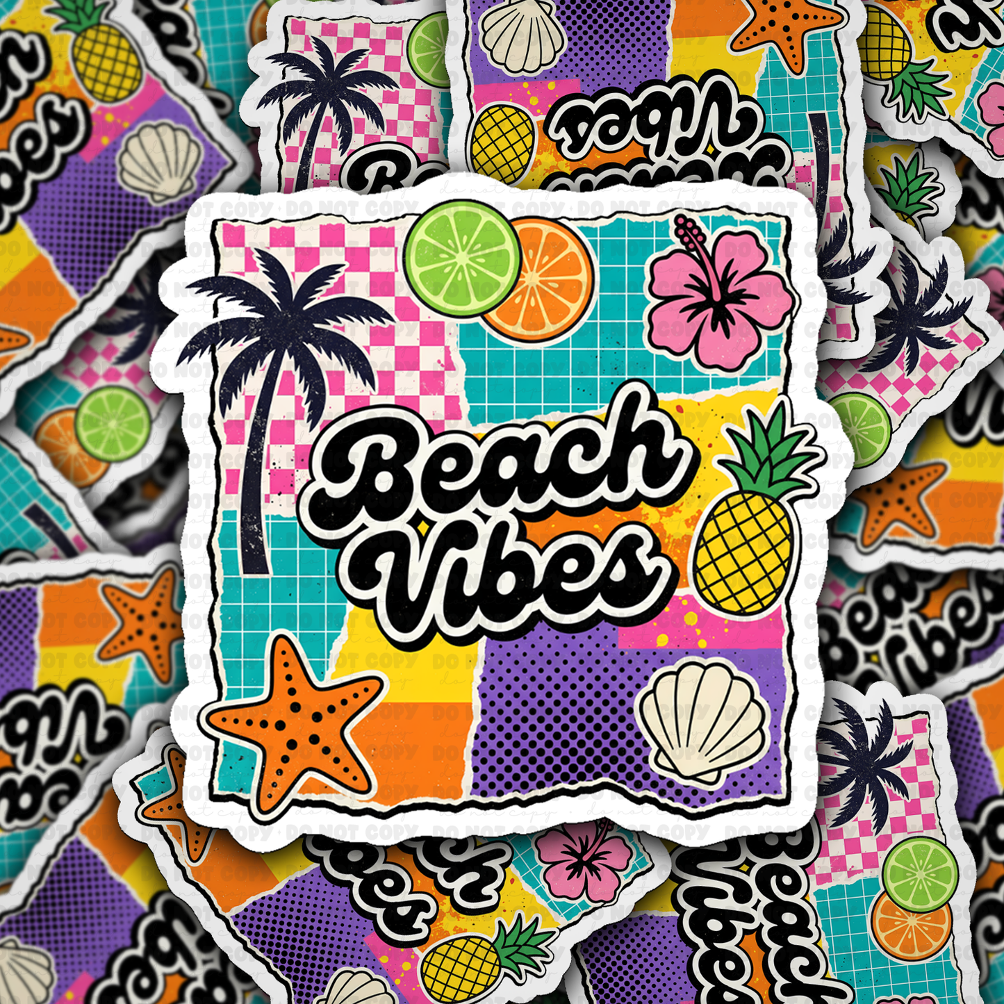 DS 2832 - Beach vibes Die Cut sticker