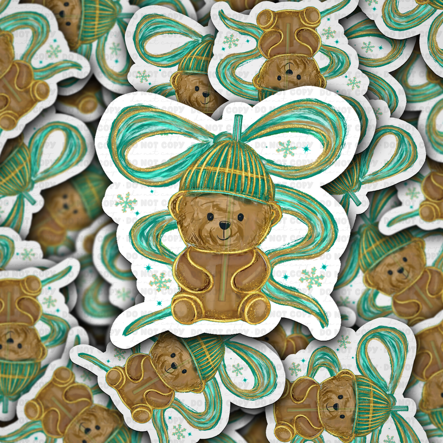 DS 2309 - Brown bear cup Die Cut Sticker