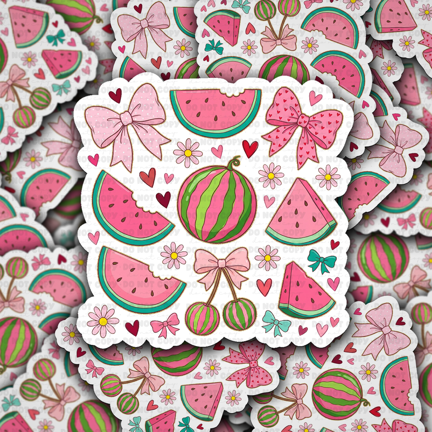 DS 2799 - Boho watermelon summer Die Cut sticker