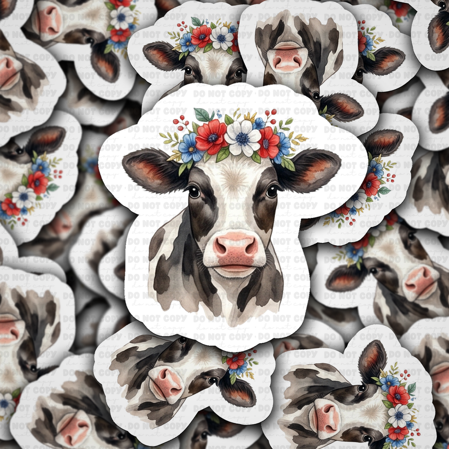 DS 3144 - Cow Die Cut sticker