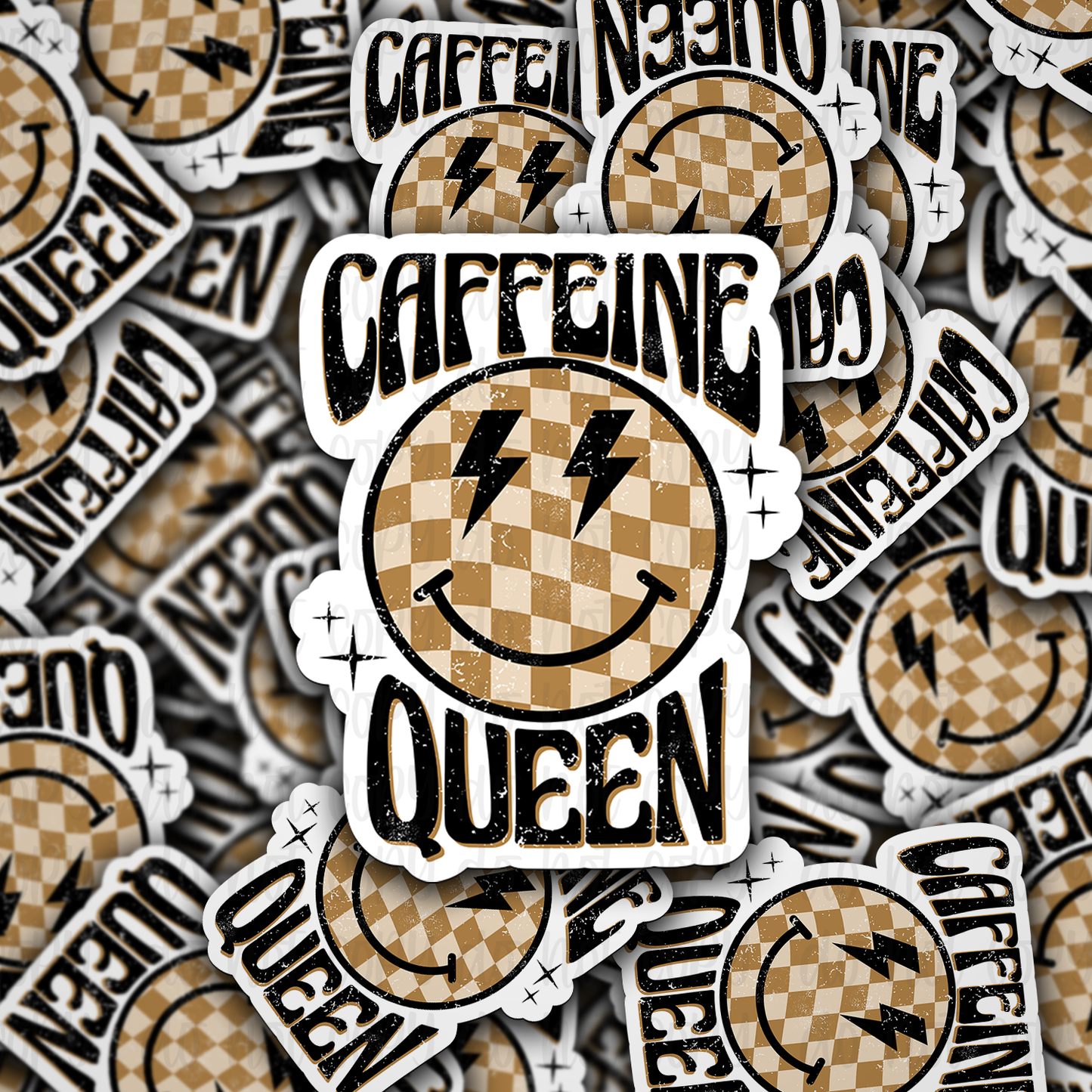 Caffeine Queen Die cut sticker 3-5 Business Day TAT
