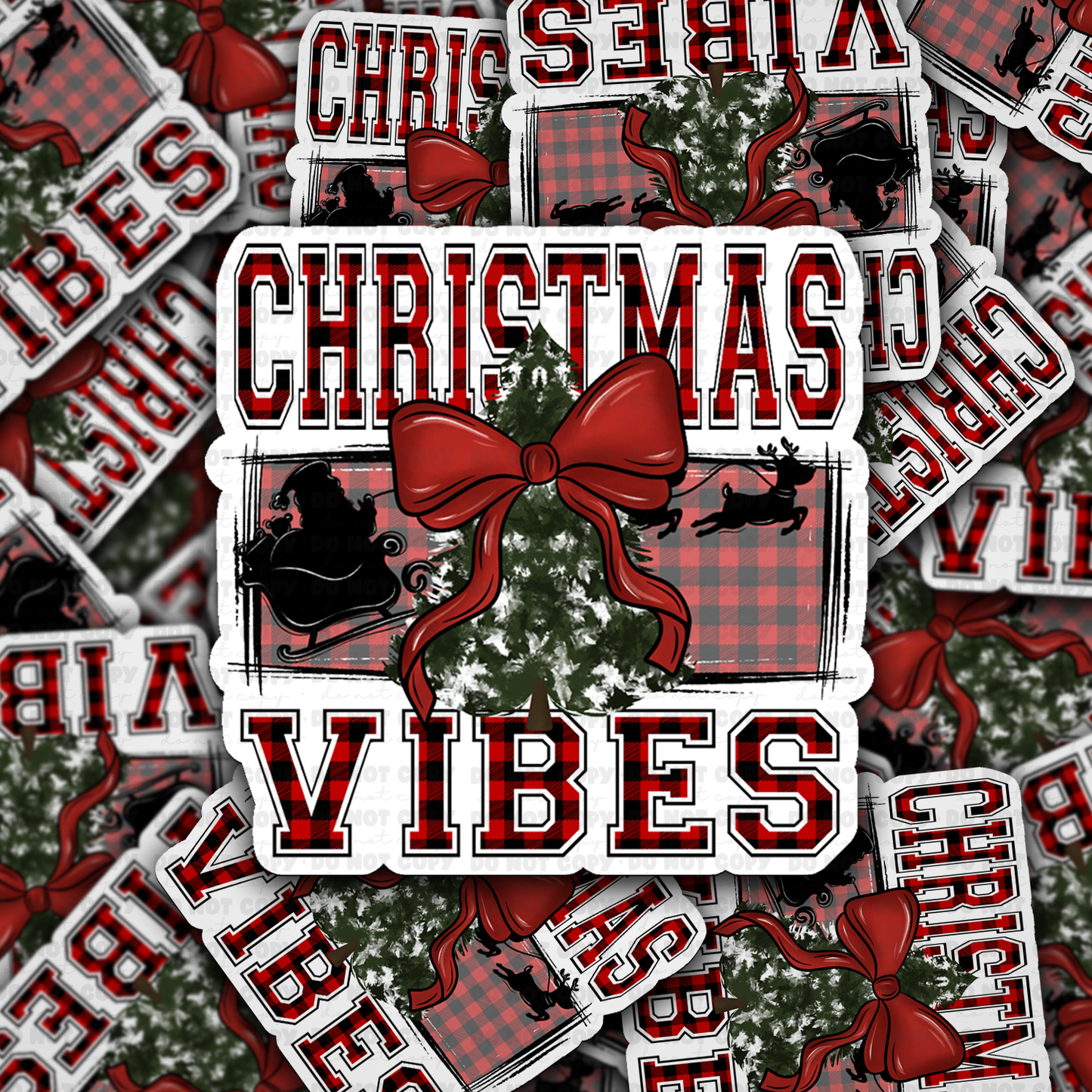 DC 2225 - Christmas vibes Die Cut Sticker