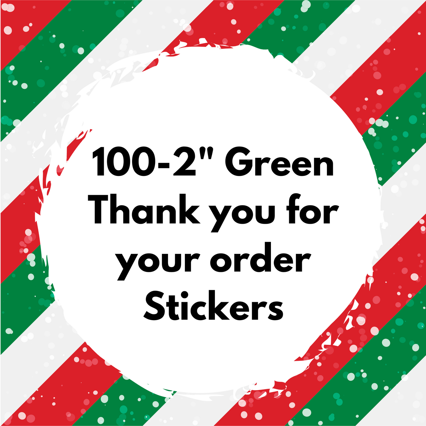 200- Thank you for your order Green Christmas sticker sheet