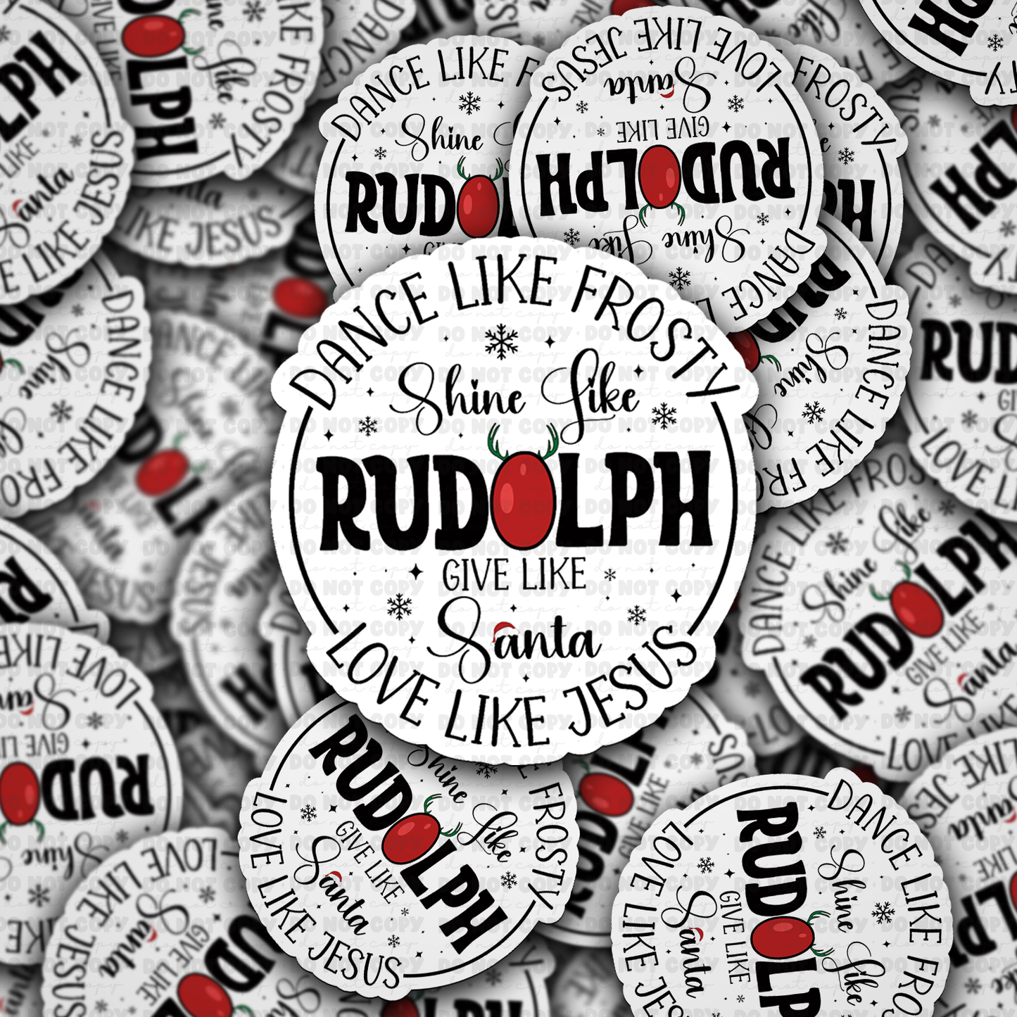 DC 2193 - Dance like frosty love like Jesus Die Cut Sticker