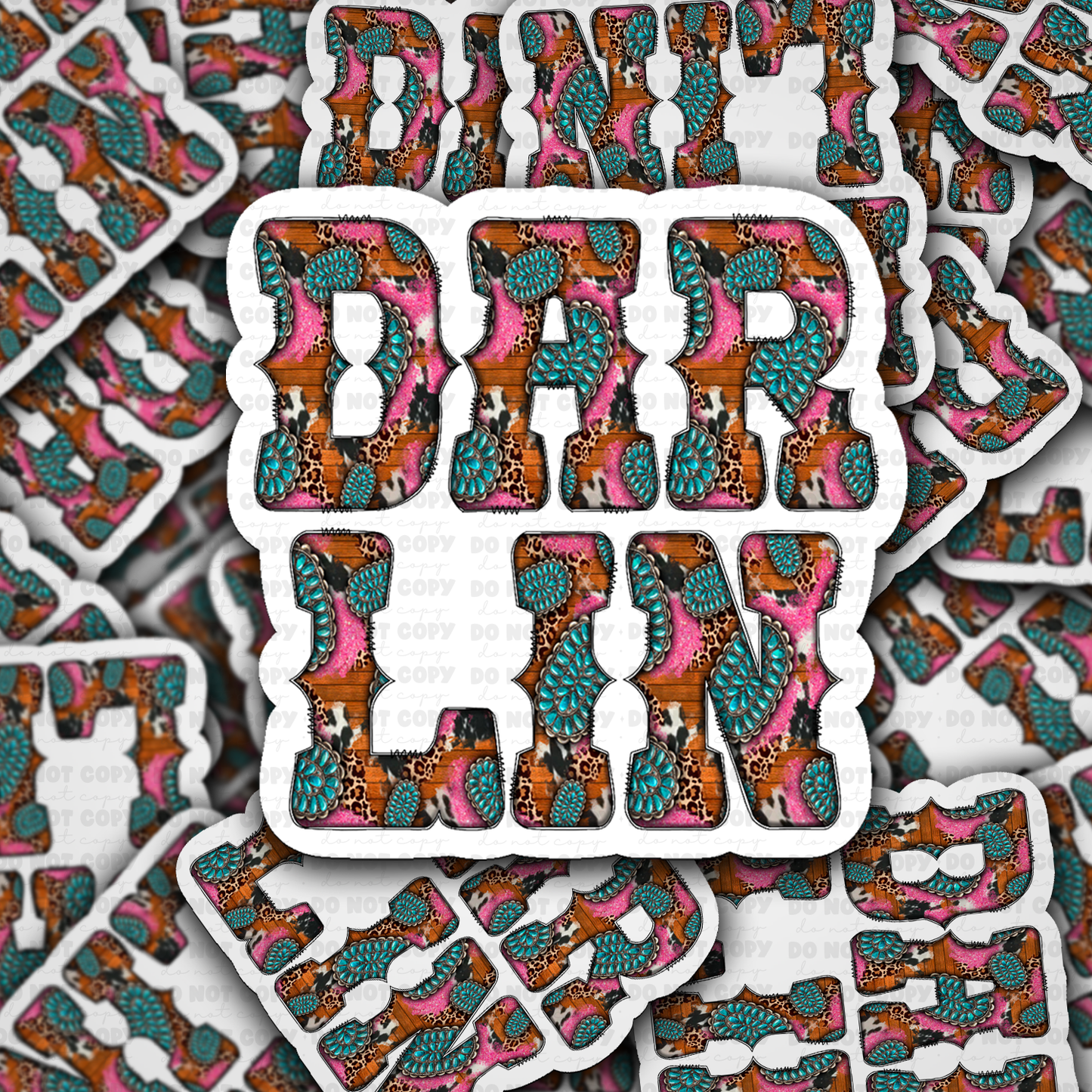 DS 2933 - Western Darlin Die Cut sticker