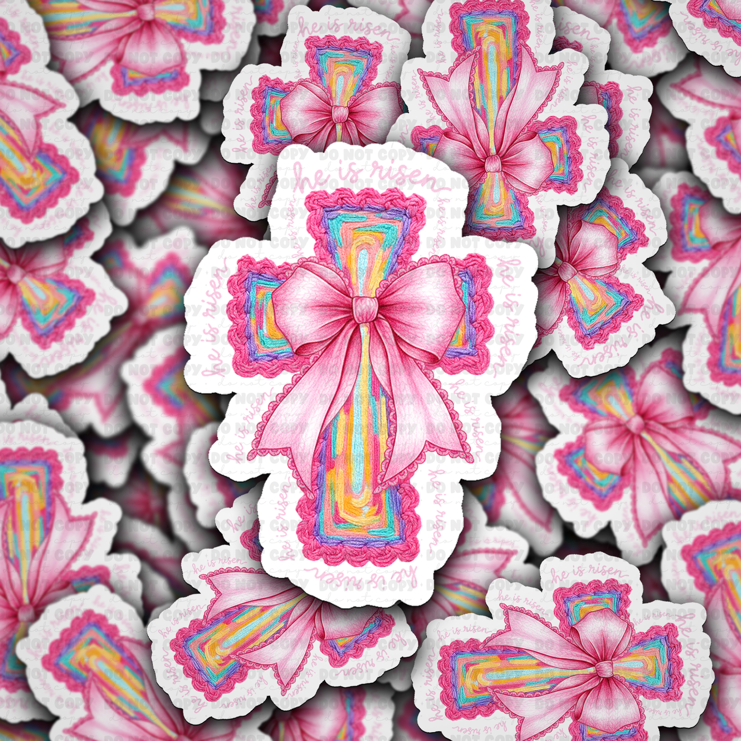 DS - 2573 Faith religious cross Die Cut Sticker