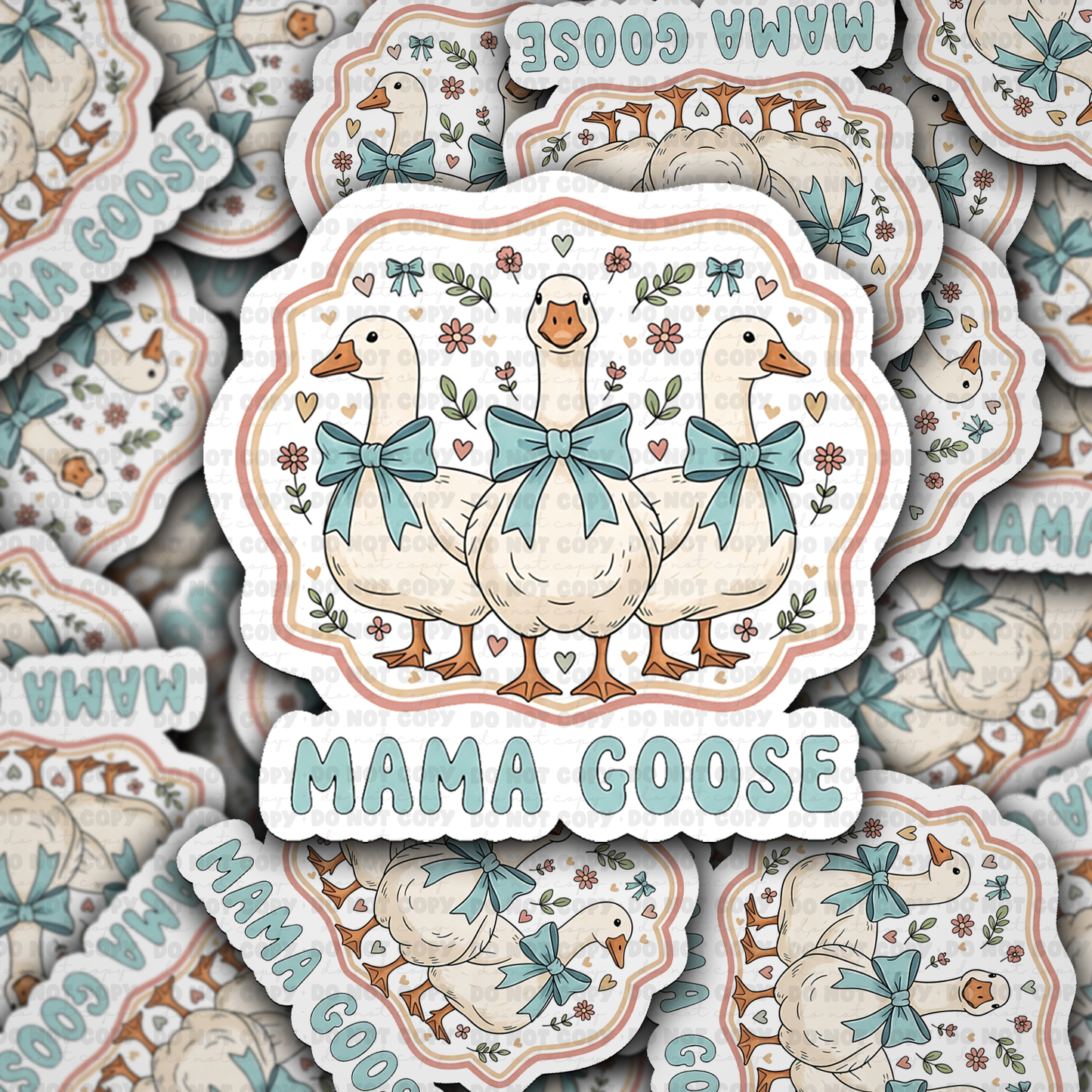 DS - 2578 Mama goose Die Cut Sticker