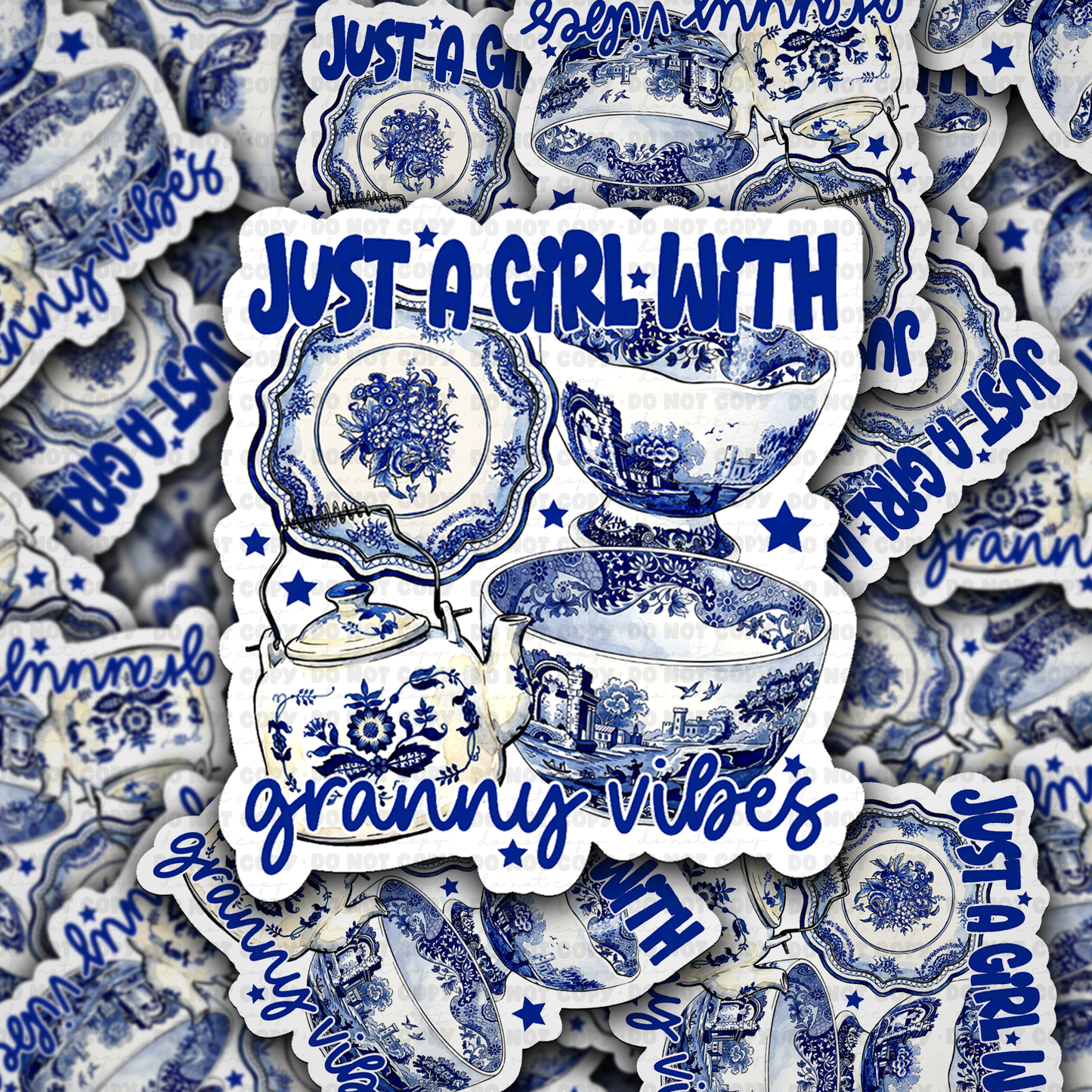 DS 2899 - Just a girl with granny vibes Die Cut sticker