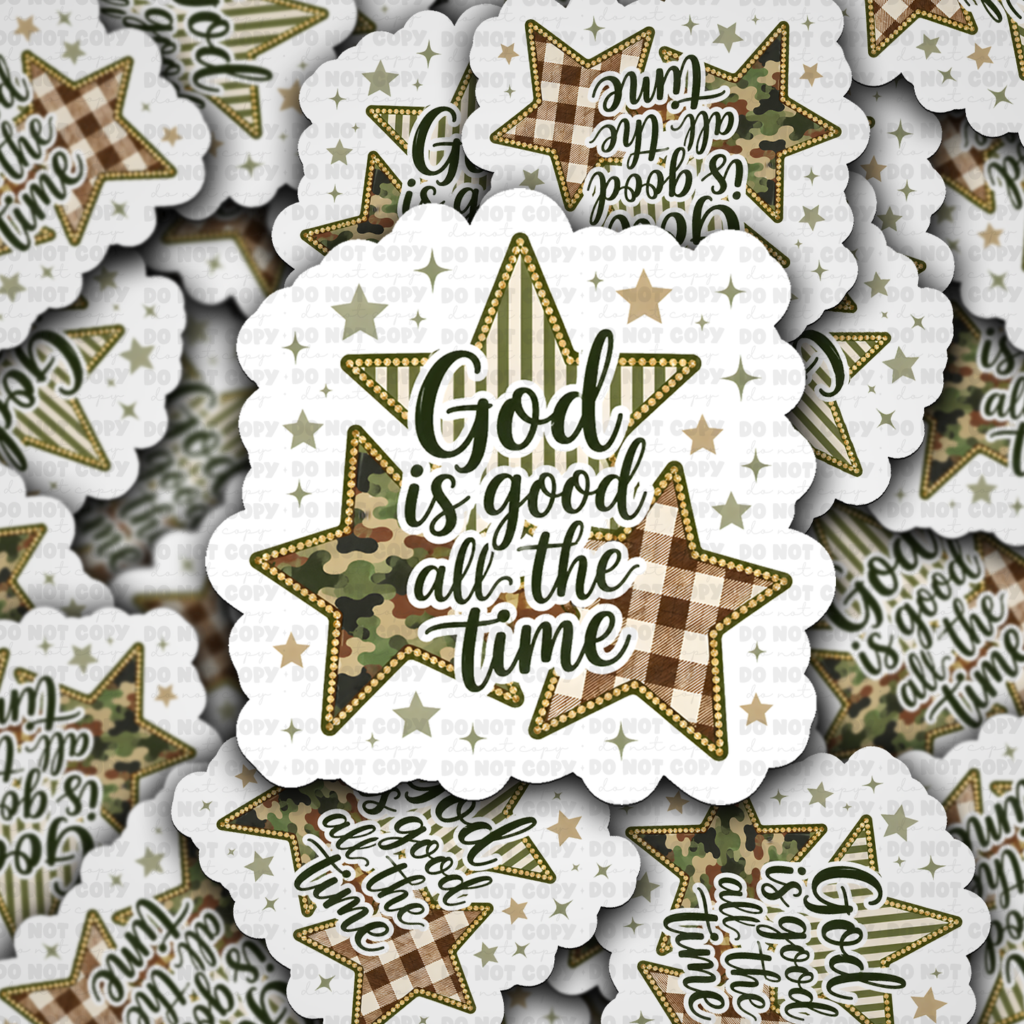 DS 3181 - God Is Good All The Time Die Cut sticker