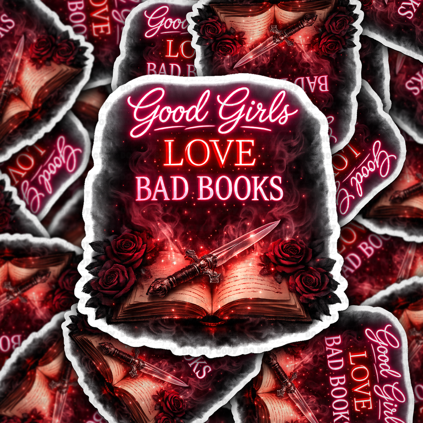 DS 3121 - Good Girls Love Bad Books Die Cut sticker