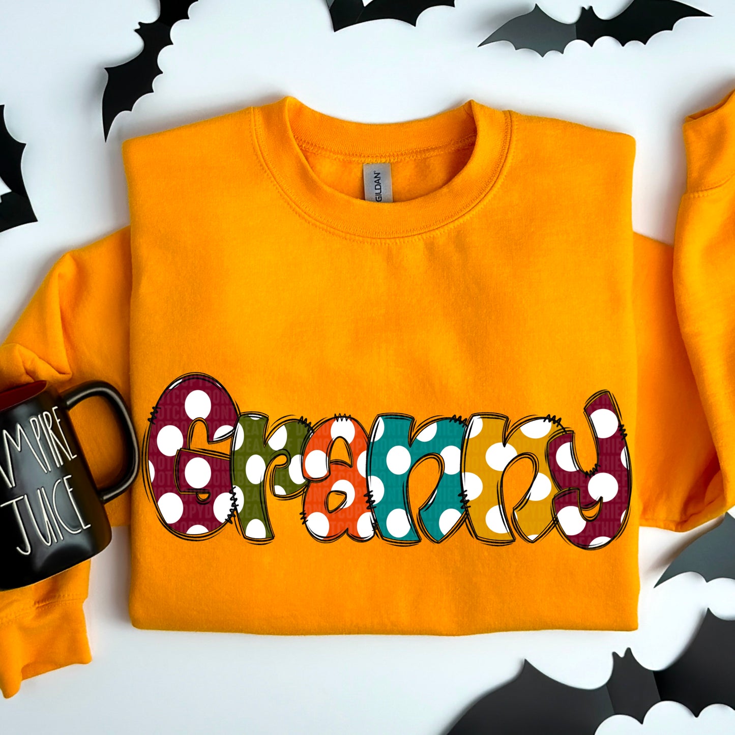 4716 Granny fall polka dots *DREAM TRANSFER*