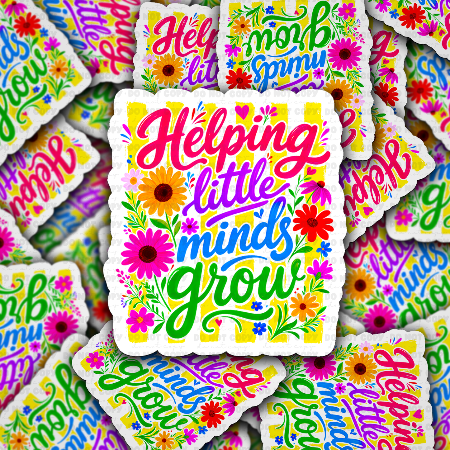 DS 3148 - Helping Little Minds Die Cut sticker