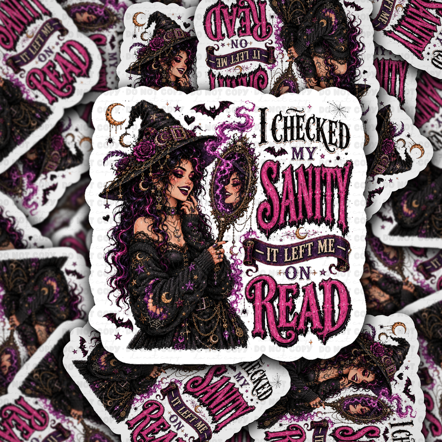 DS 3302 - I checked my sanity it left on read Die Cut sticker