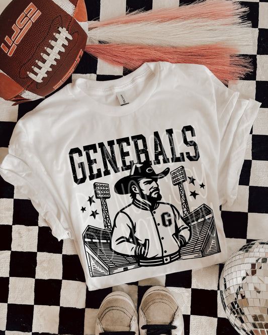 6256 - Generals Letterman varsity mascot * DTF Transfer