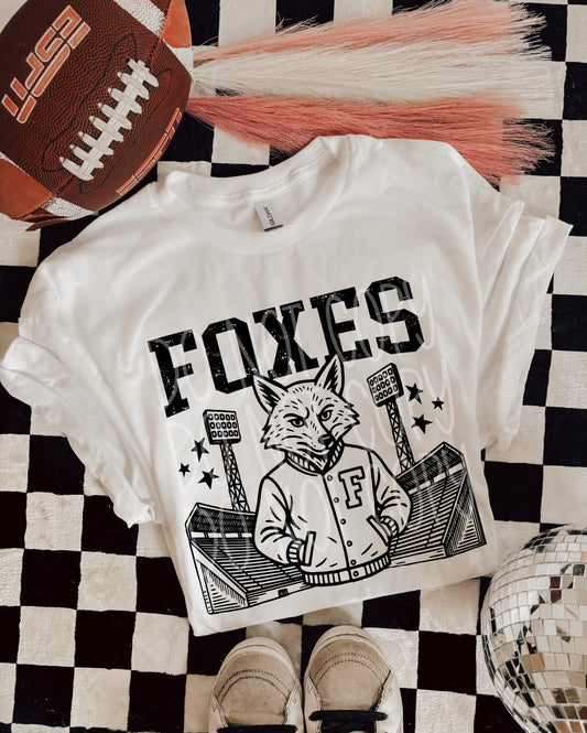 6262 - Foxes Letterman varsity mascot * DTF Transfer