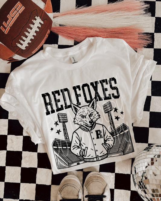 6263 - Red Foxes Letterman varsity mascot * DTF Transfer