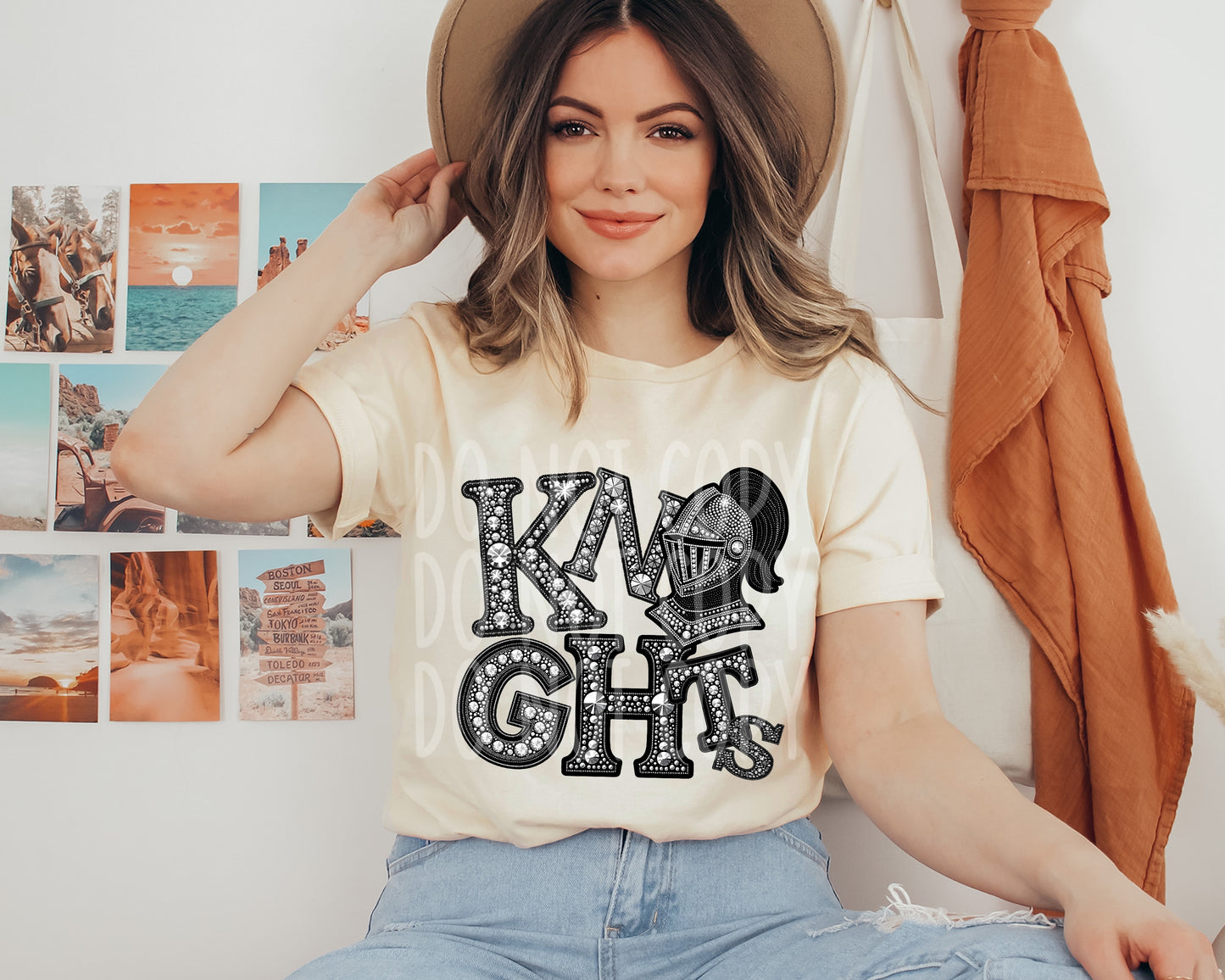 4342 Knights mascot faux rhinestone *DREAM TRANSFER* DTF