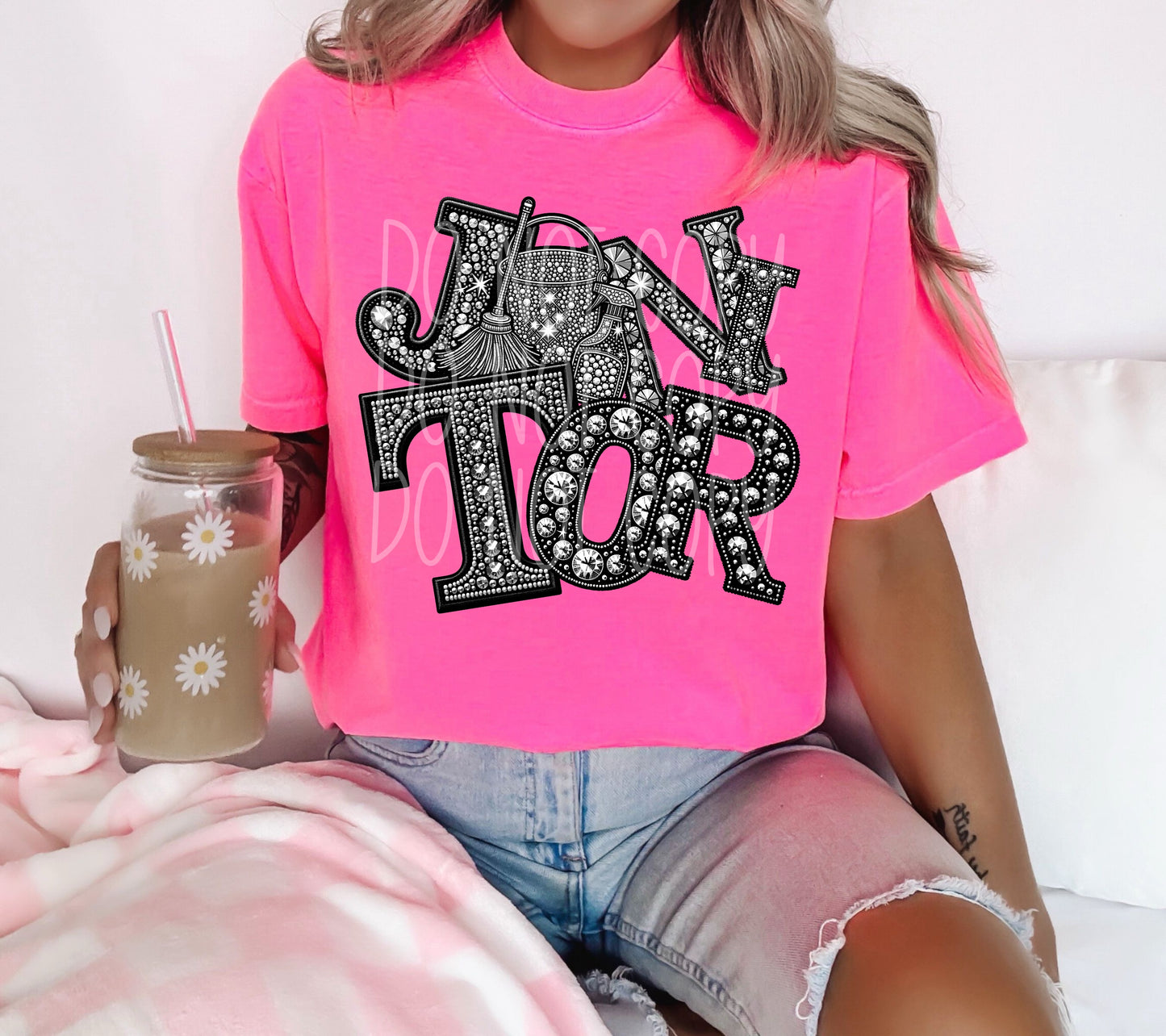 4307 Janitor faux rhinestone *DREAM TRANSFER* DTF