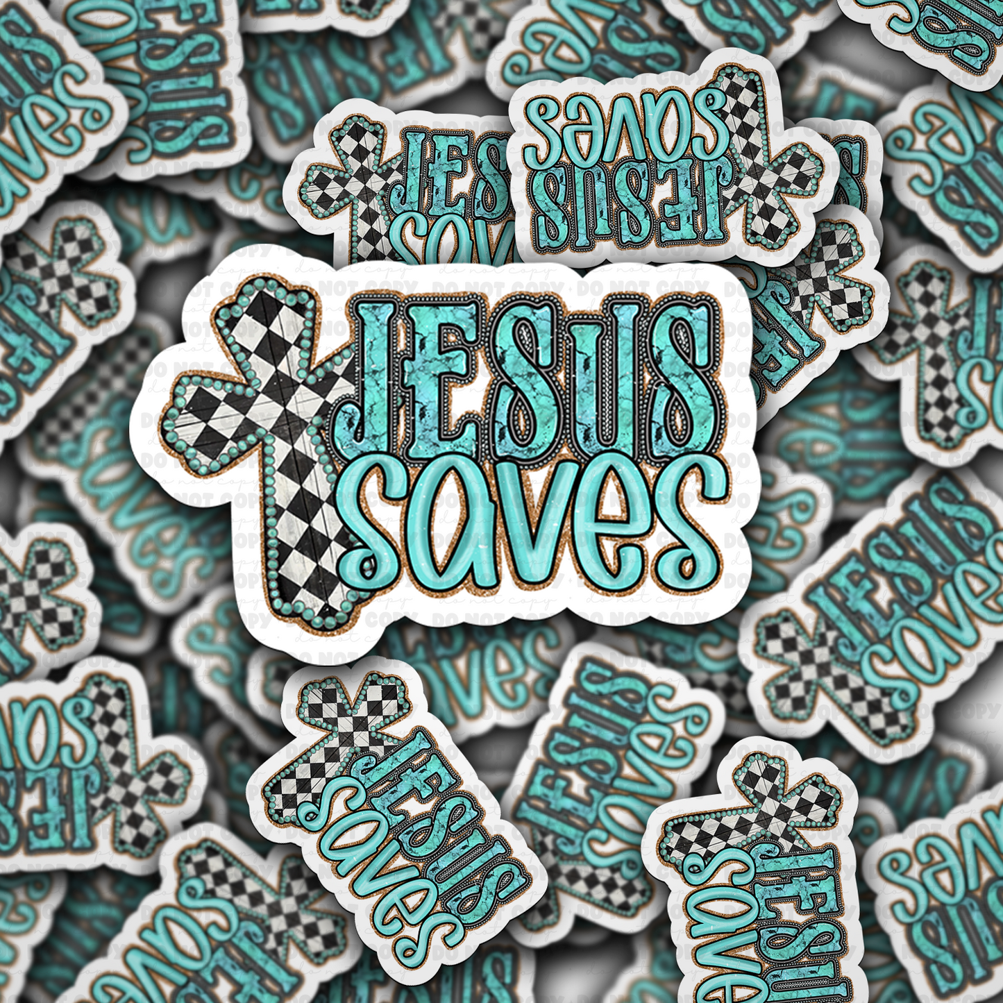 DC 1606 - Jesus saves Die Cut Sticker