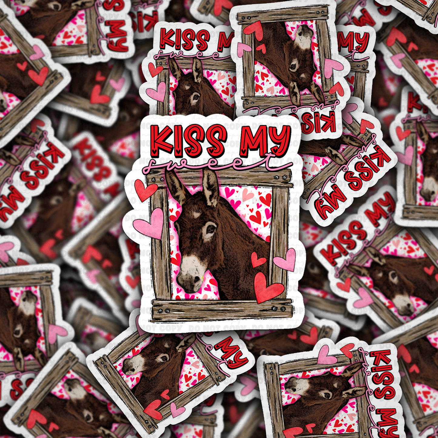 DC 2357 - Kiss my sweet ass Die Cut Sticker