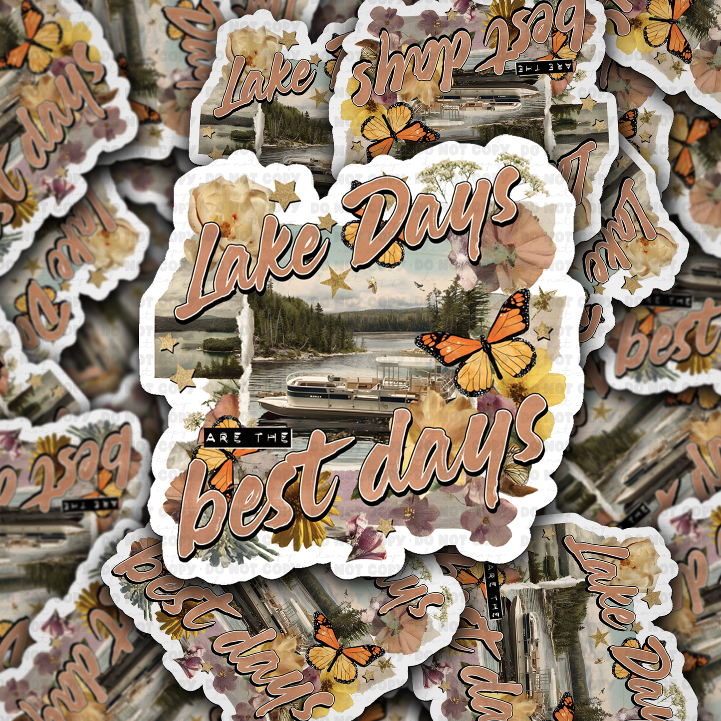 DS - 2597 Lake days are the best days Die Cut sticker