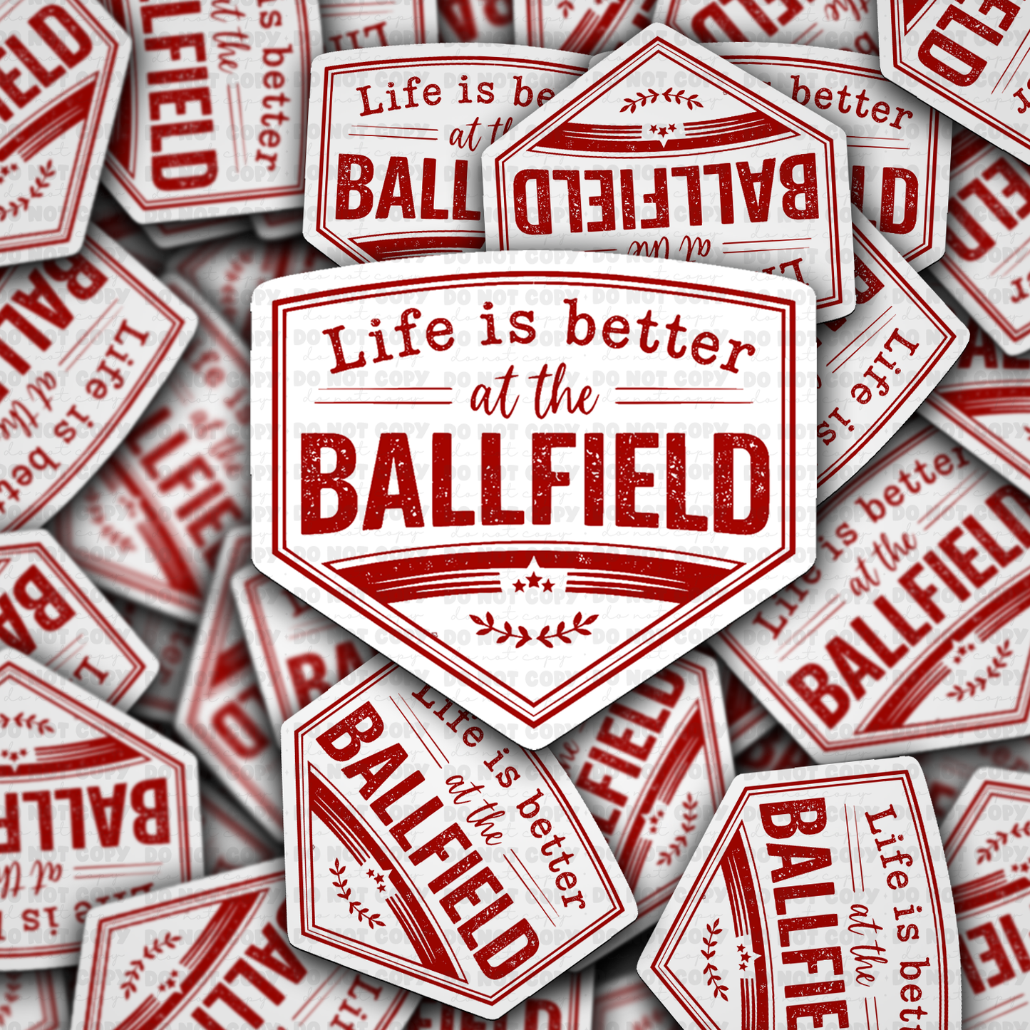DS 2809 - Life is better at the ballfield Die Cut sticker