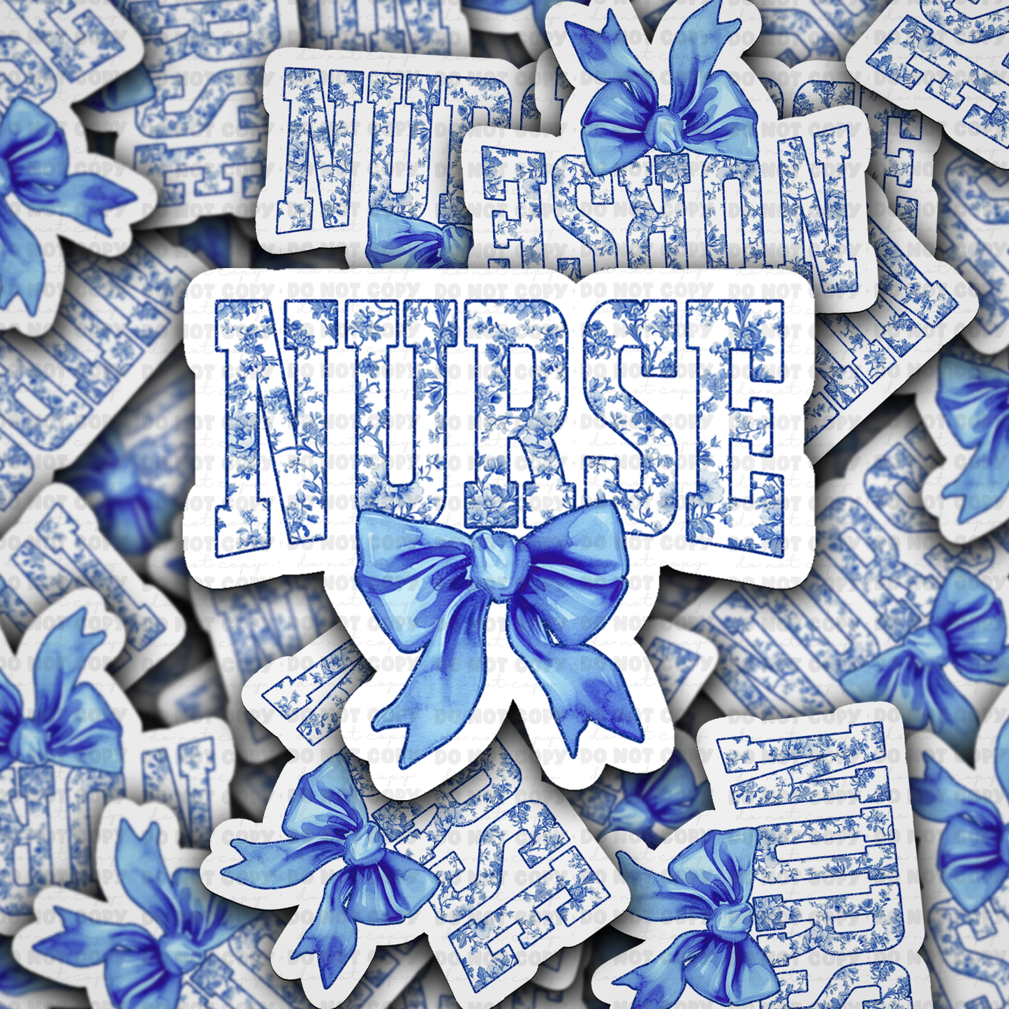 DS 2903 - Nurse floral Die Cut sticker