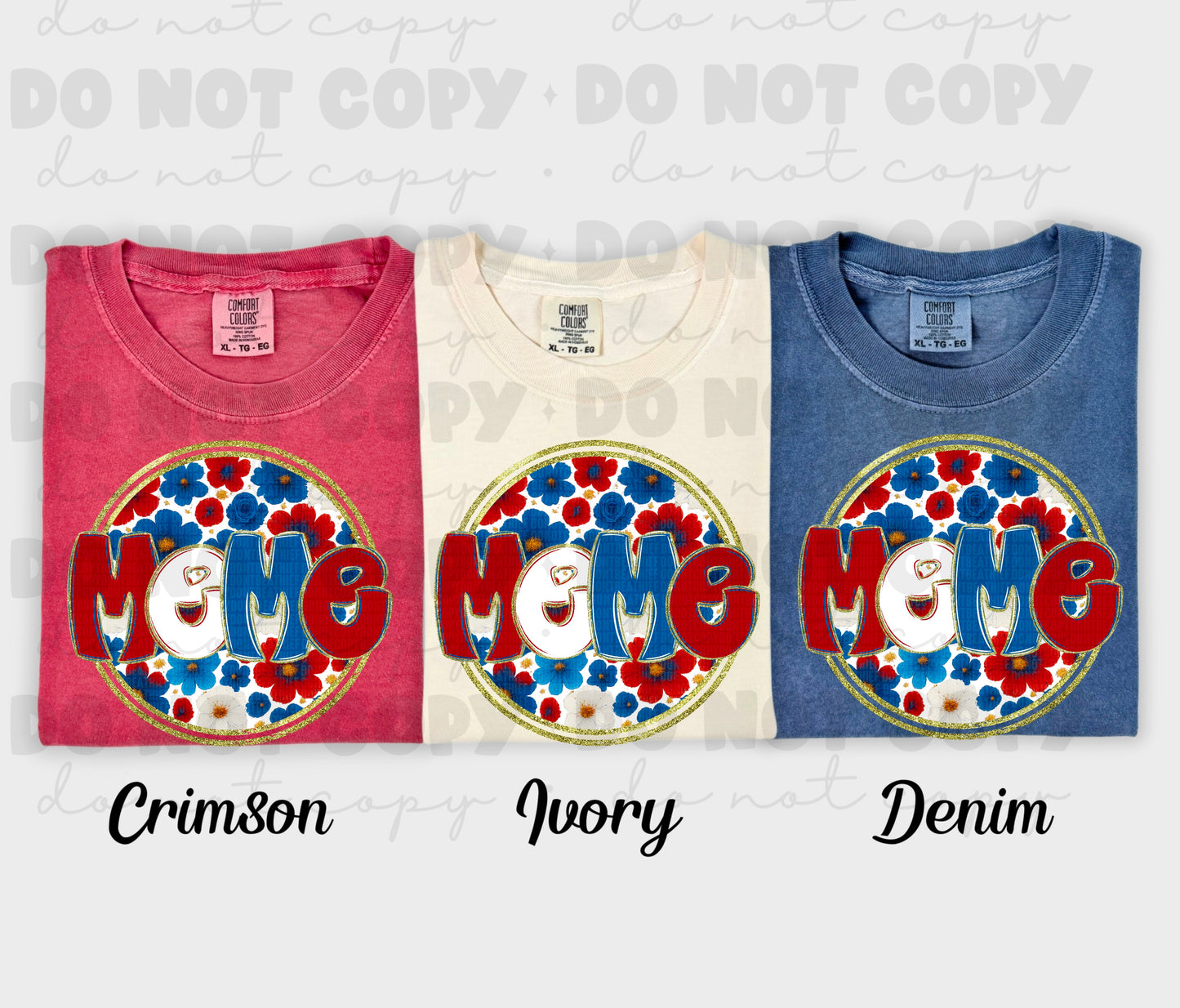 6003 - Meme floral 4th of July *DTF Transfer