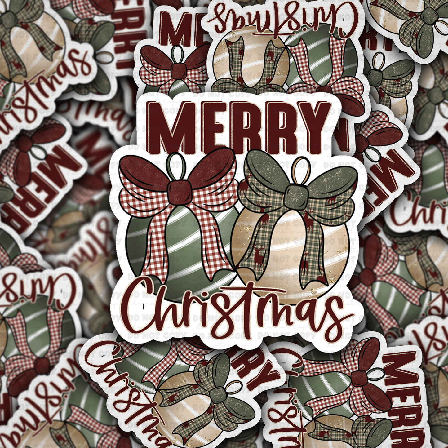 DC 2228 - Merry Christmas Die Cut Sticker