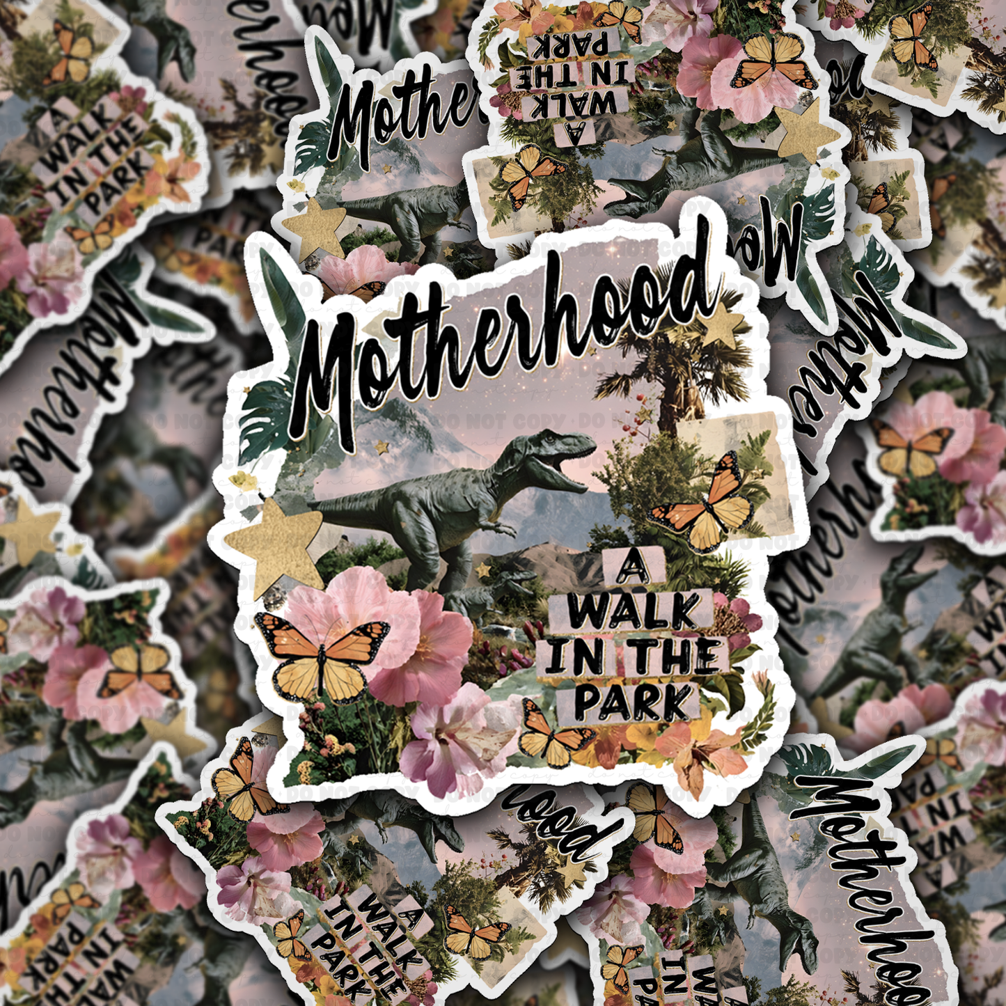 DS - 2611 Motherhood a walk in the park Die Cut sticker