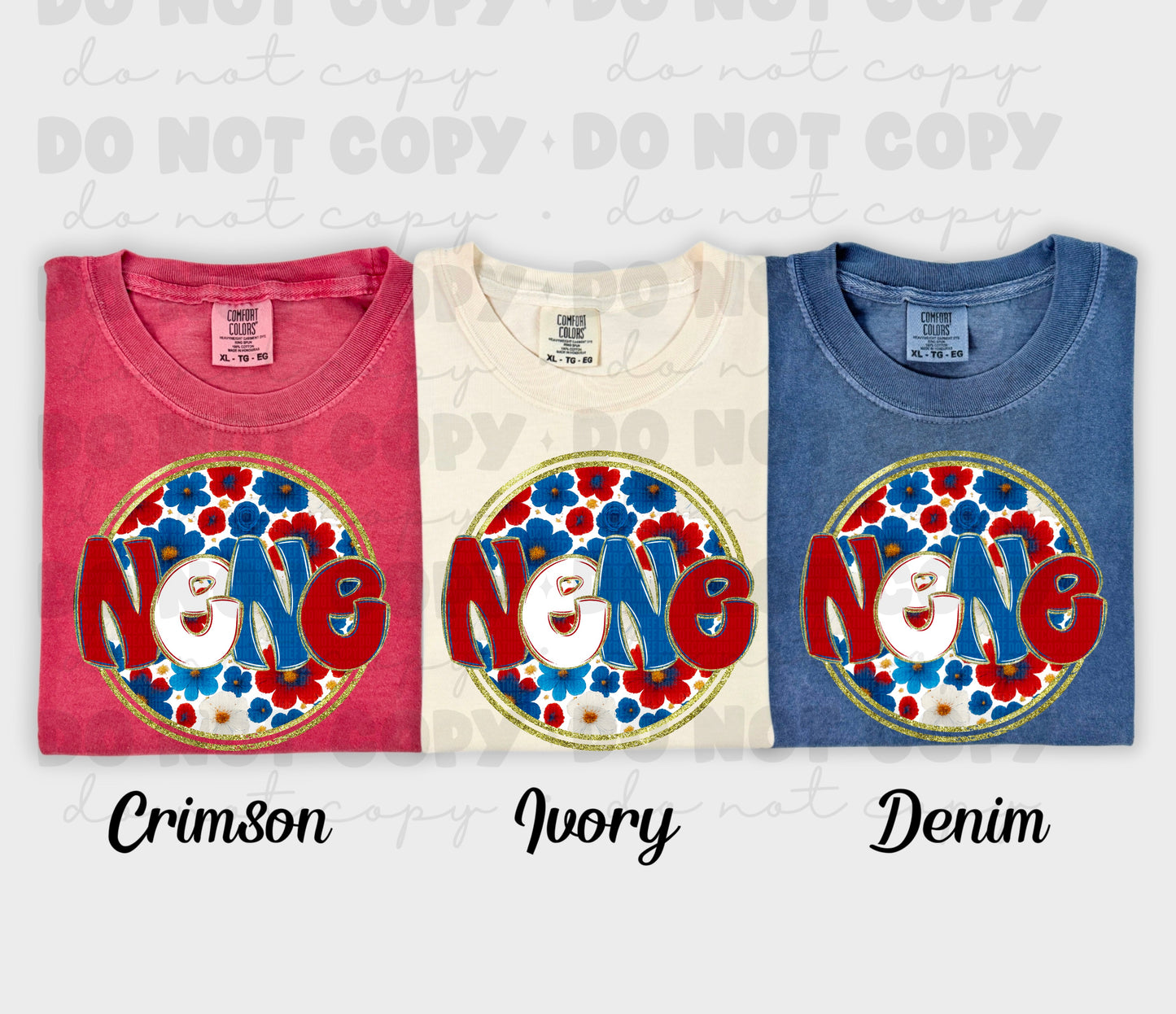 6006 - Nene floral 4th of July *DTF Transfer