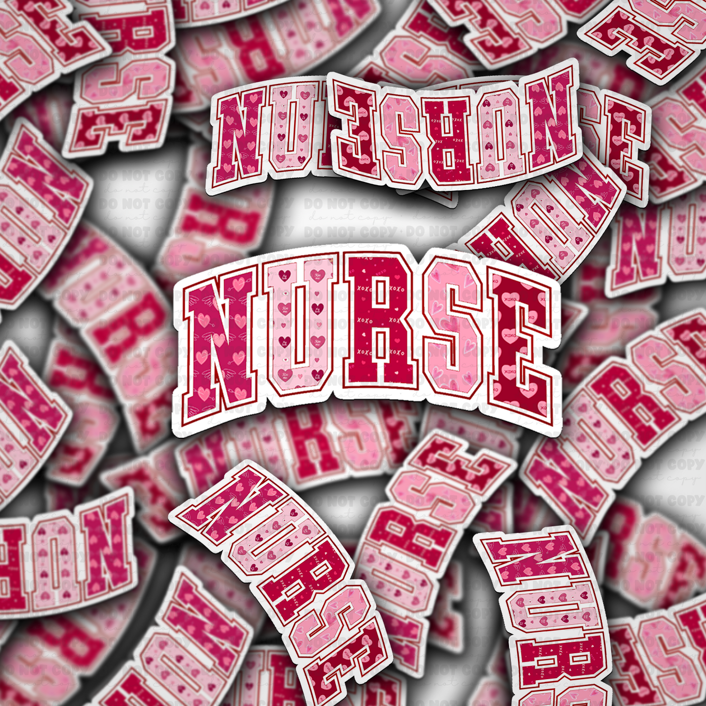 DS - 2493 Nurse Valentine Die Cut Sticker