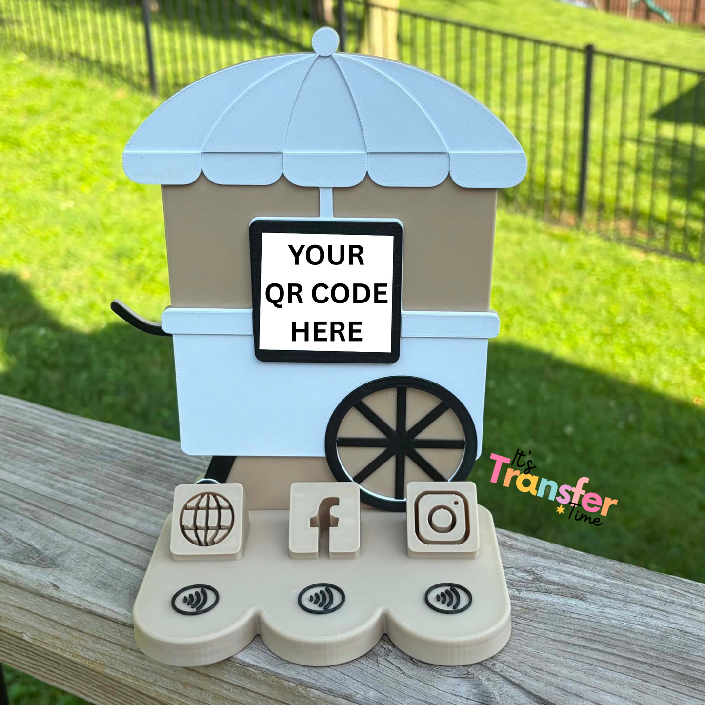Custom Carnival lemonade cake pop Social Media and Payment Stand - Tap to go to Business Info *Custom to fit your brand*