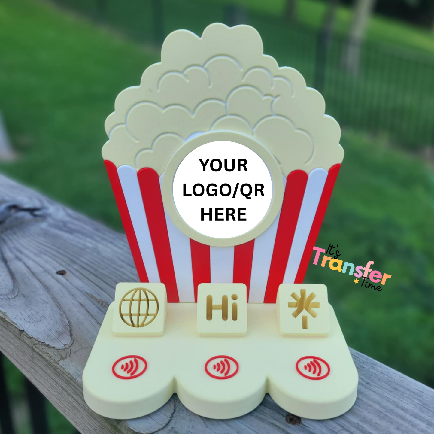 Custom Food Set 1 Social Media and Payment Stand - Tap to go to Business Info *Custom to fit your brand*